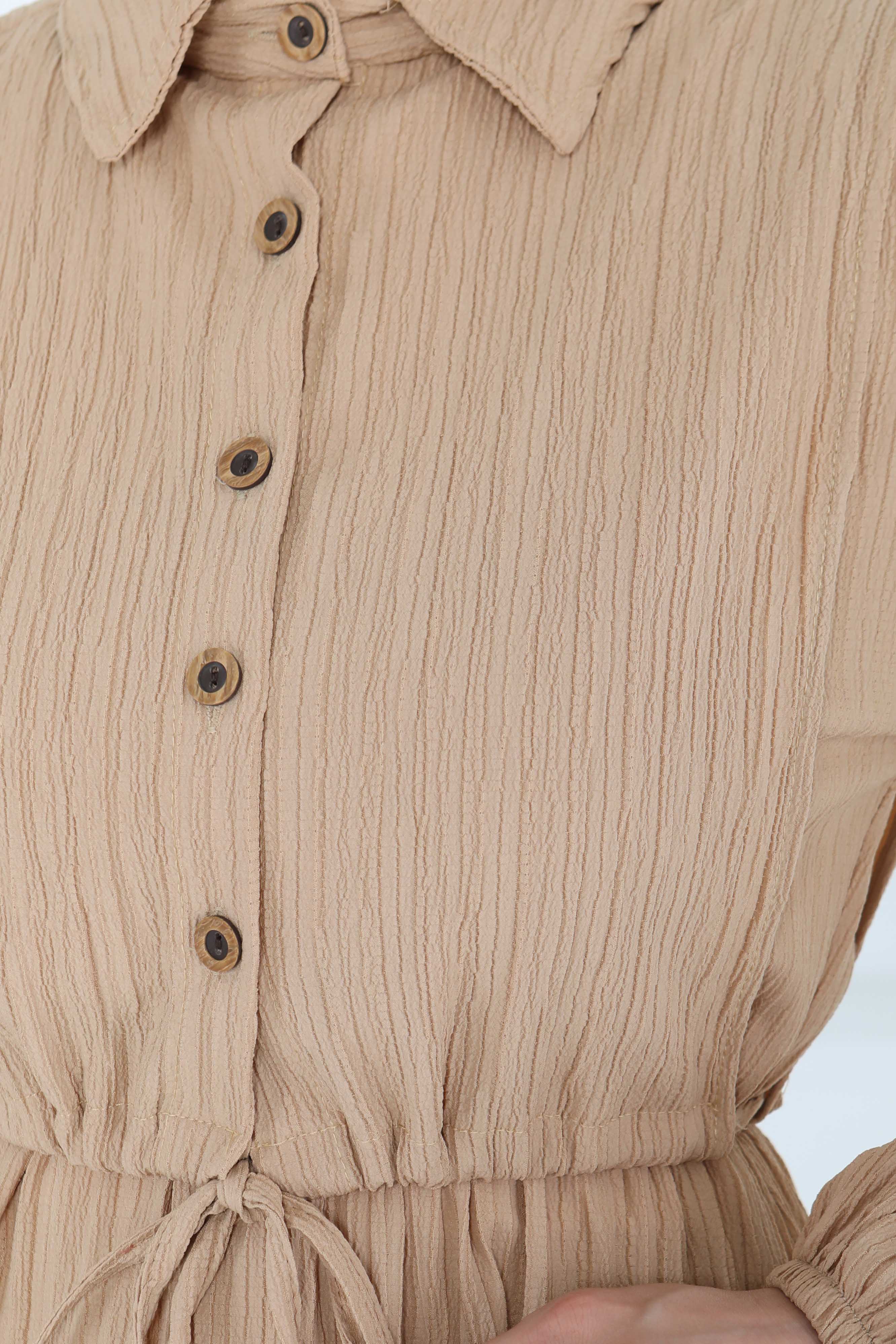 Süveterli Elbise Takım Vizon - 27192 - 5