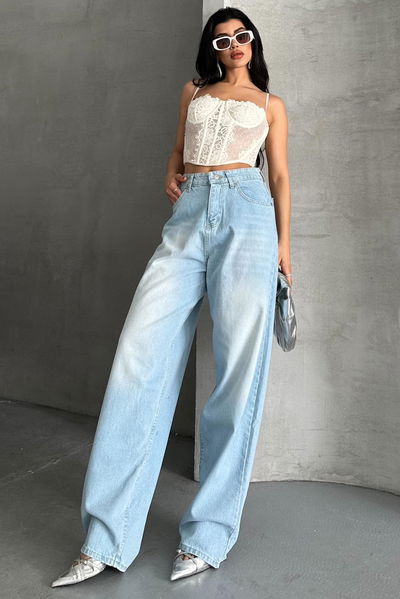 Taş Bıyık Baggy Kot Pantolon - 27270 