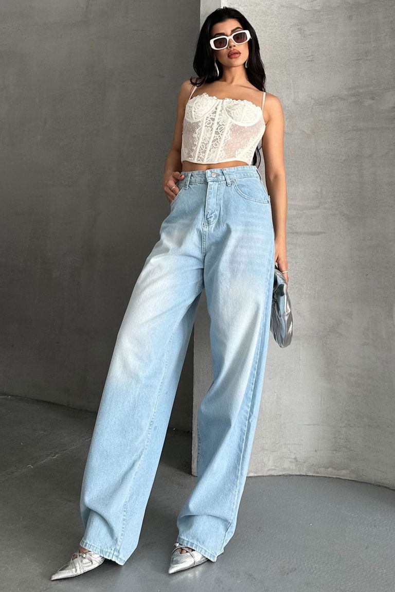 Taş Bıyık Baggy Kot Pantolon - 27270 - TOFİSA