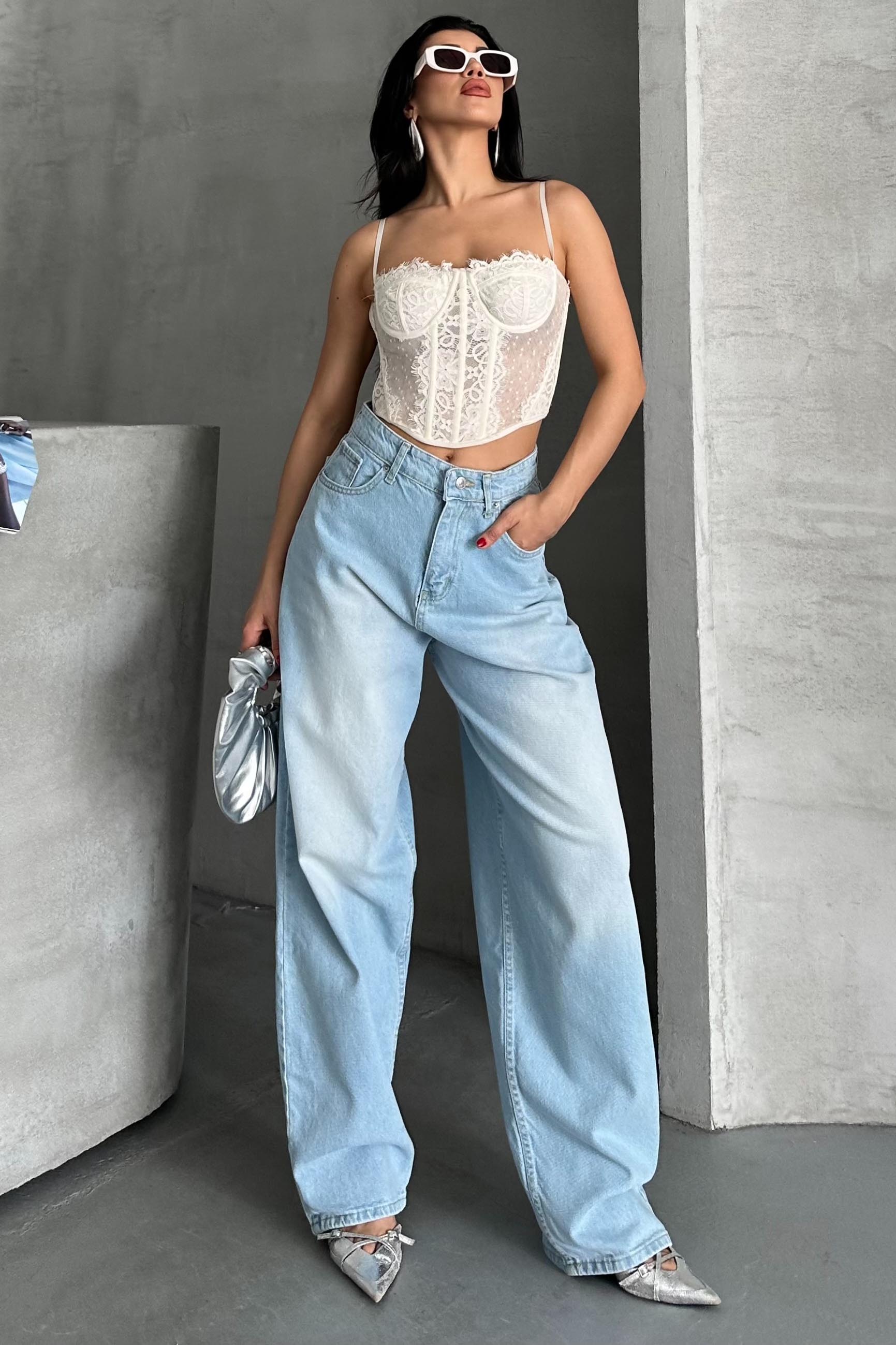 Taş Bıyık Baggy Kot Pantolon - 27270 - 3