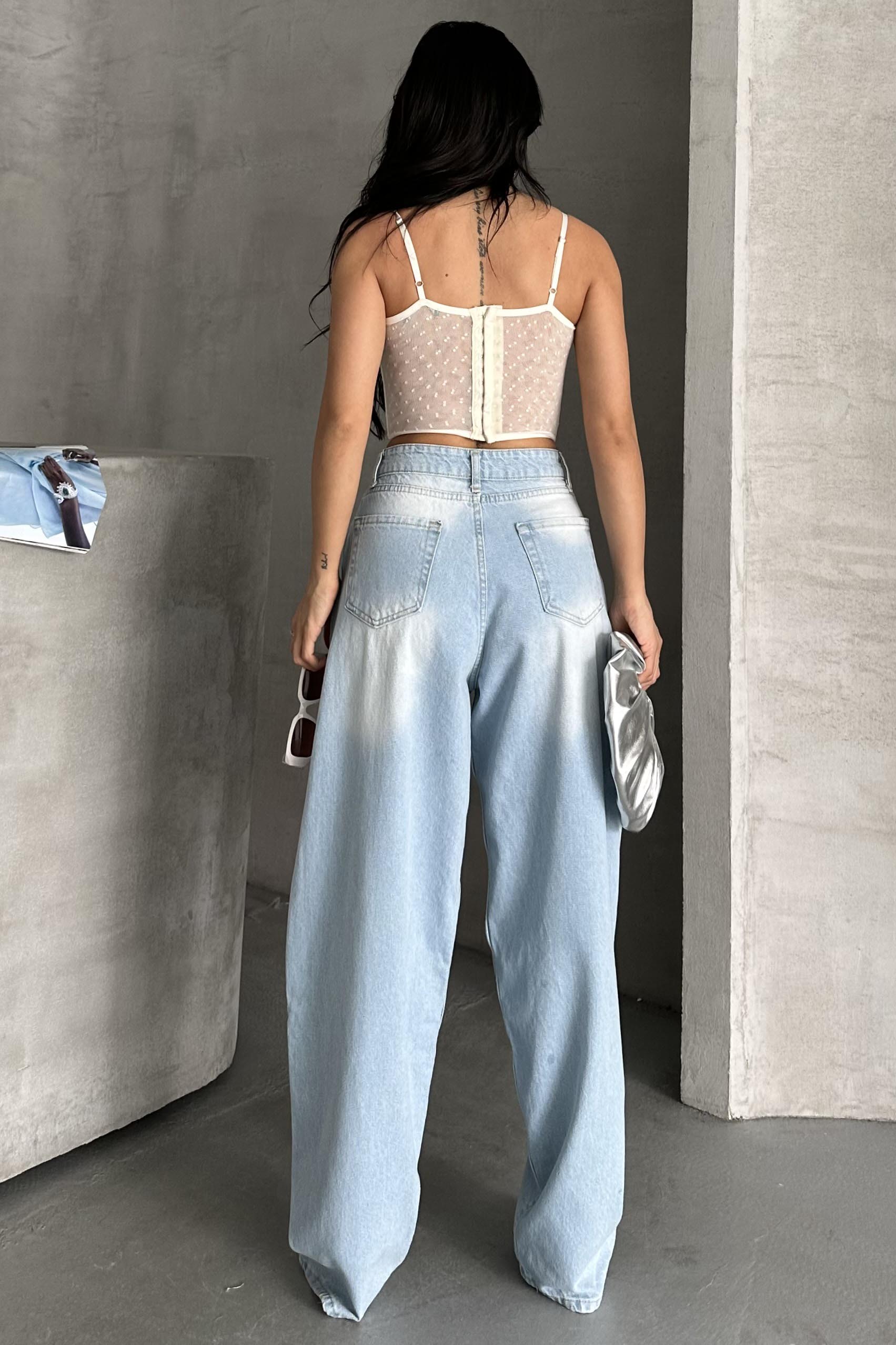 Taş Bıyık Baggy Kot Pantolon - 27270 - 6