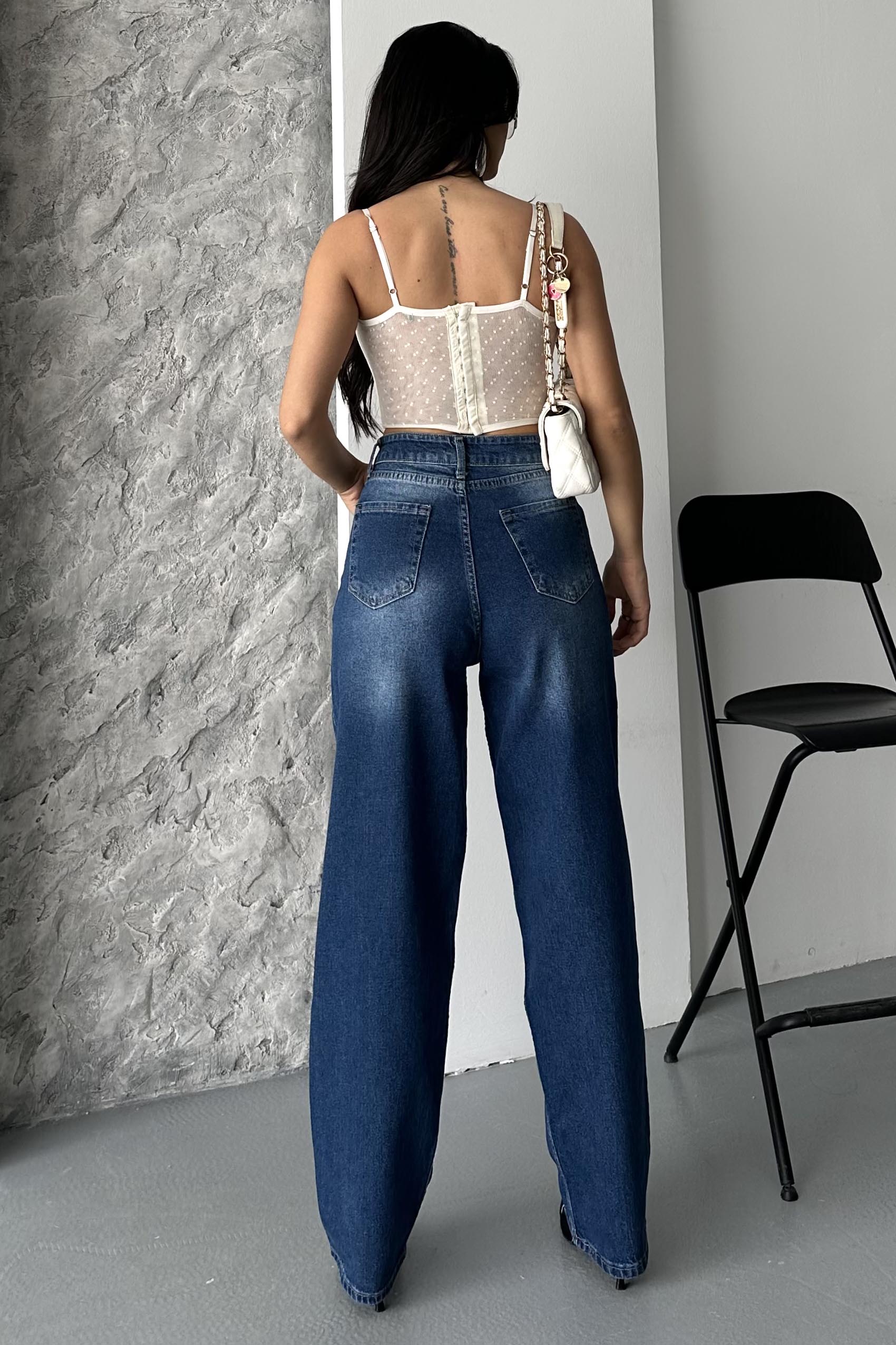 Taş Bıyık Baggy Kot Pantolon - 27270 - 6