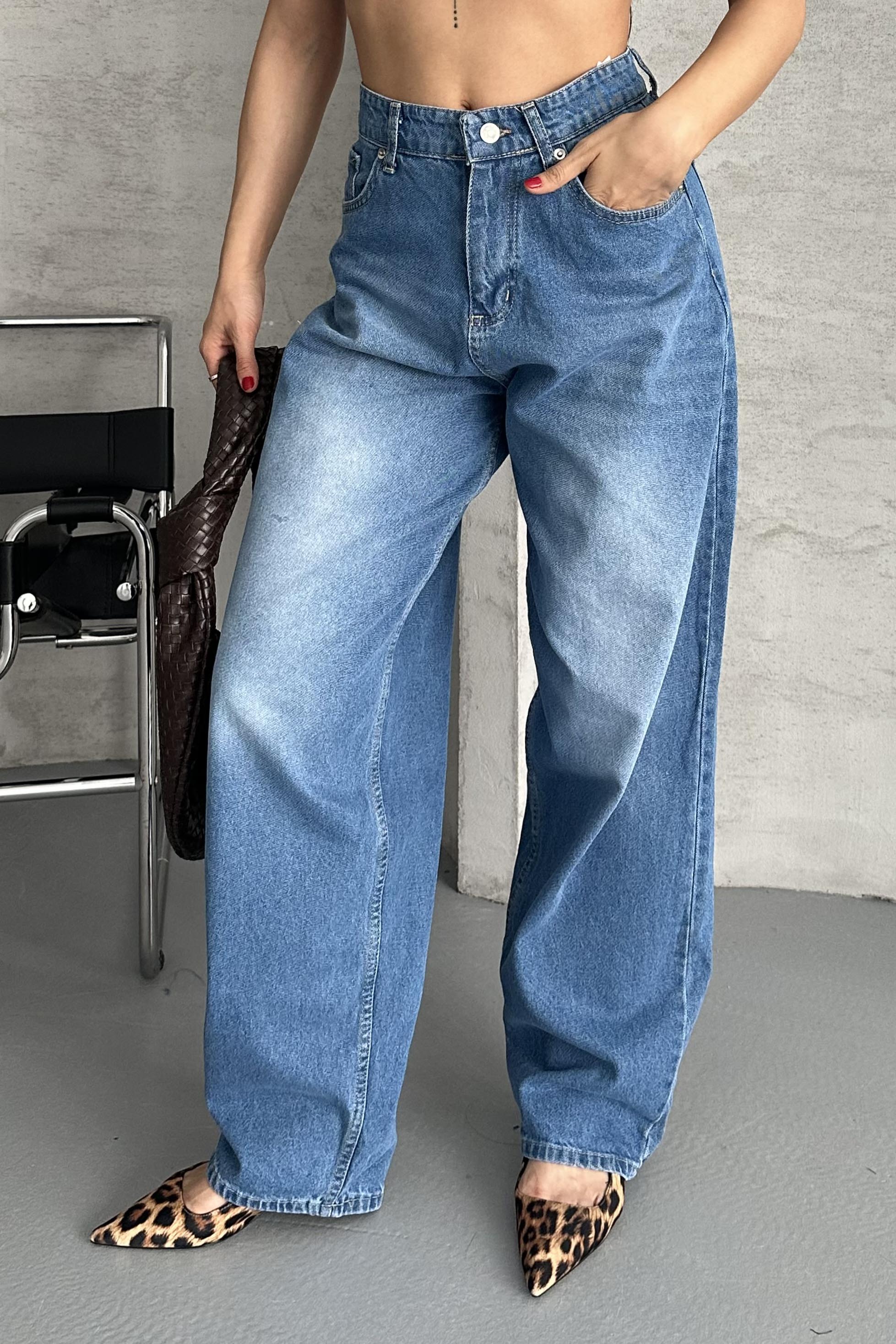 Taş Bıyık Baggy Kot Pantolon - 27270 - 3