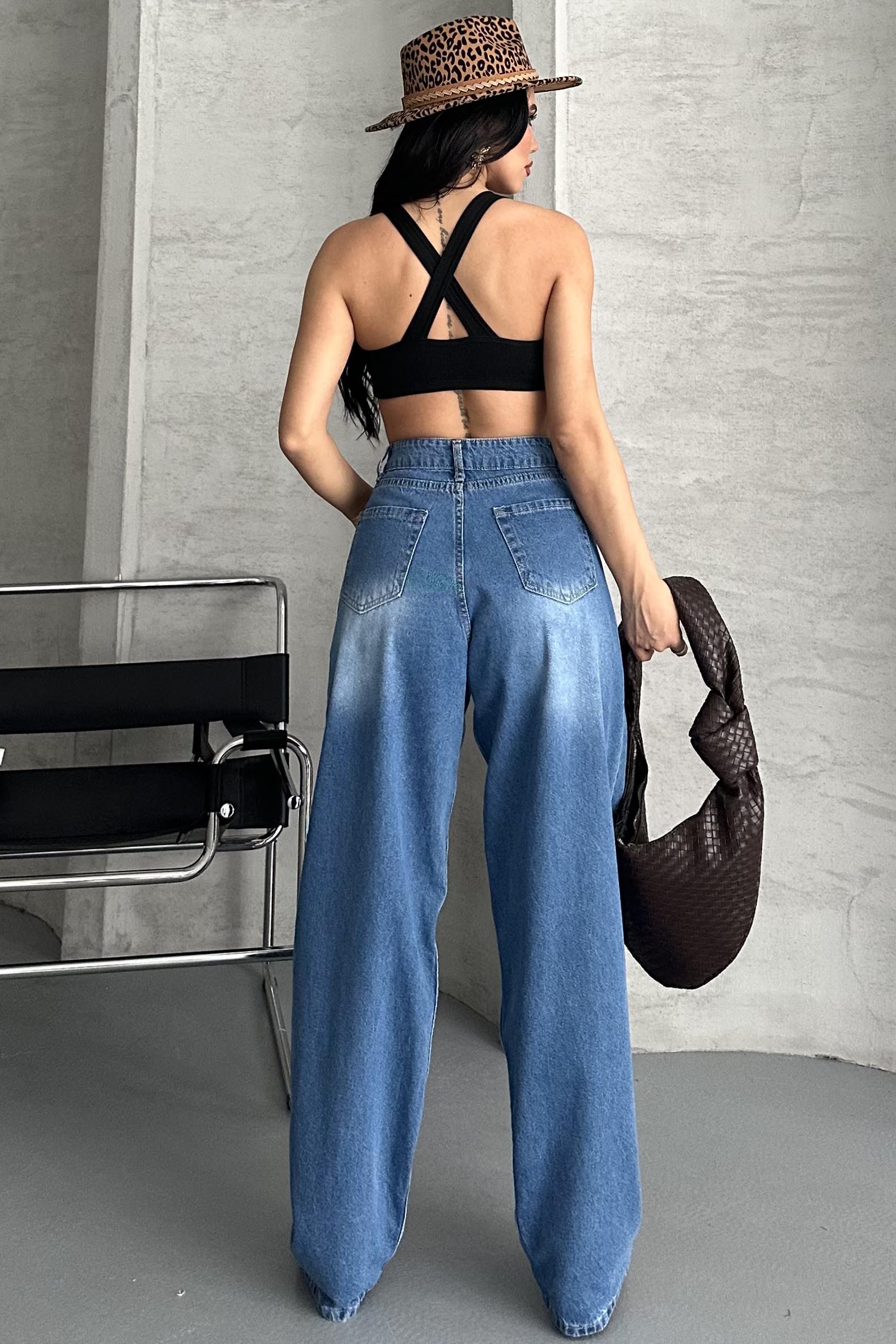 Taş Bıyık Baggy Kot Pantolon - 27270 - 6