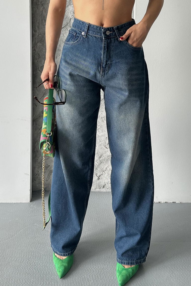 Taş Bıyık Baggy Kot Pantolon - 27270 - TOFİSA