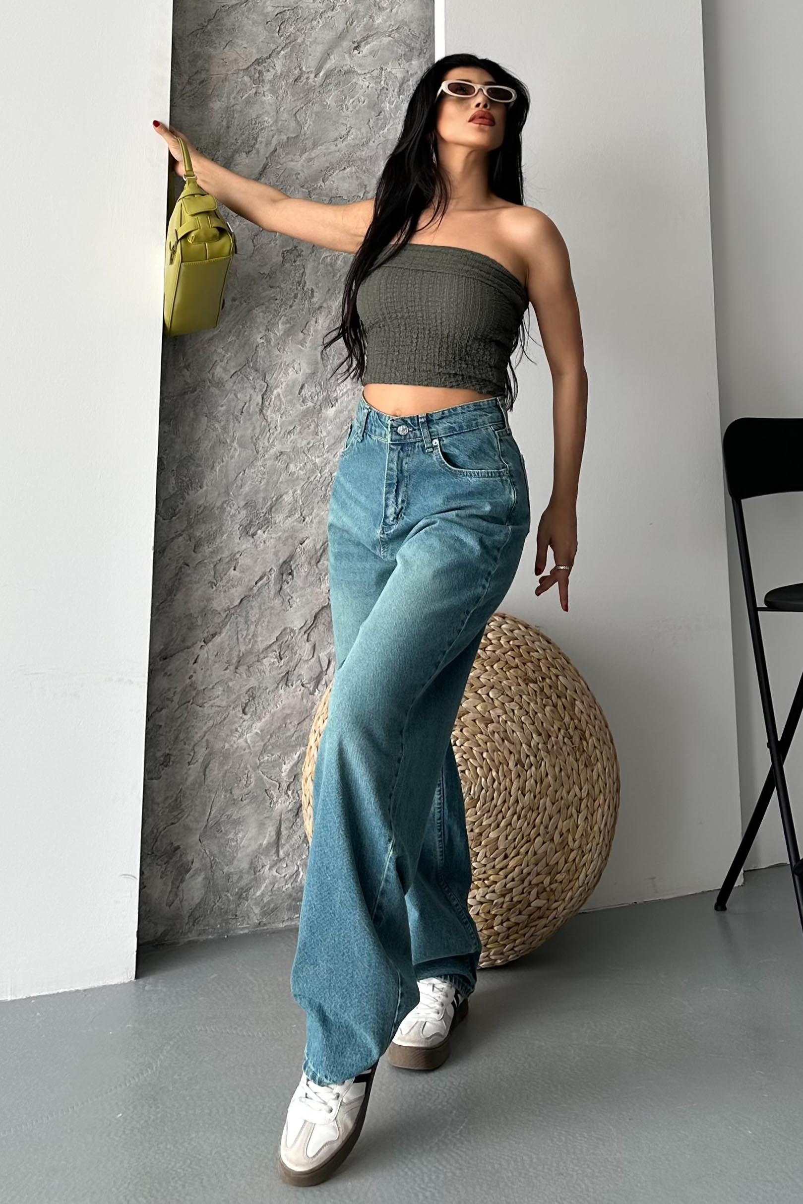 Taş Bıyık Baggy Kot Pantolon - 27270 - 3