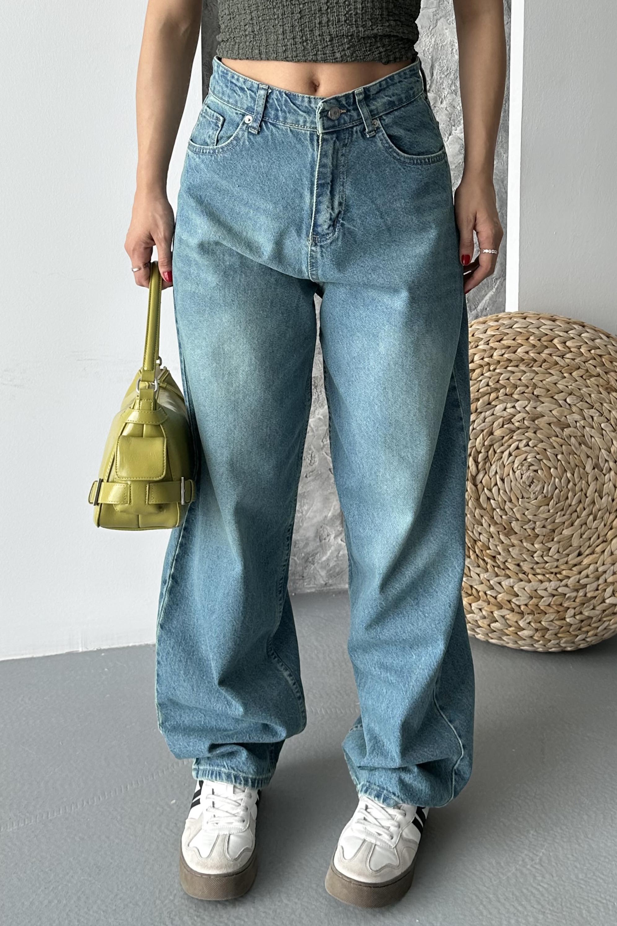 Taş Bıyık Baggy Kot Pantolon - 27270 - 5