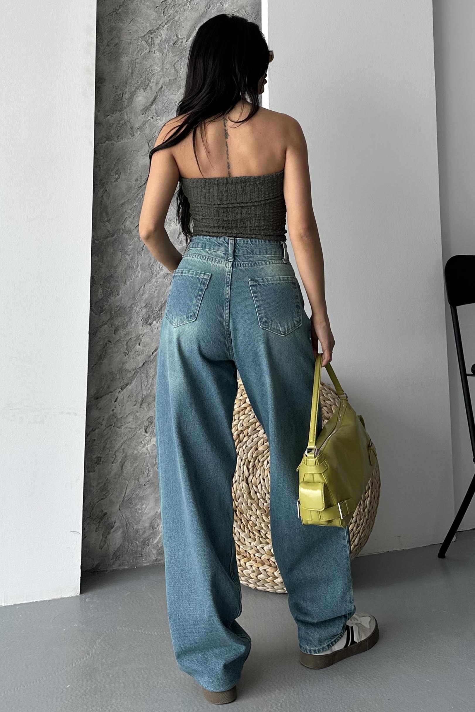 Taş Bıyık Baggy Kot Pantolon - 27270 - 6