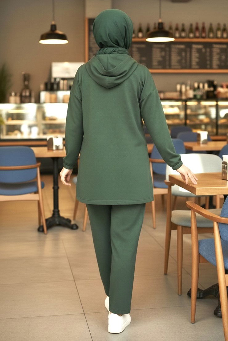 Taş Detaylı Bileği Lastikli Modal İkili Takım - 1001-HAKI - TOFİSA