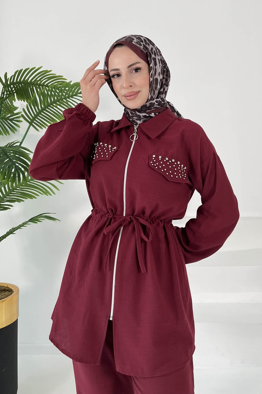 Taş Detaylı İkili Takım - 27007 - 2