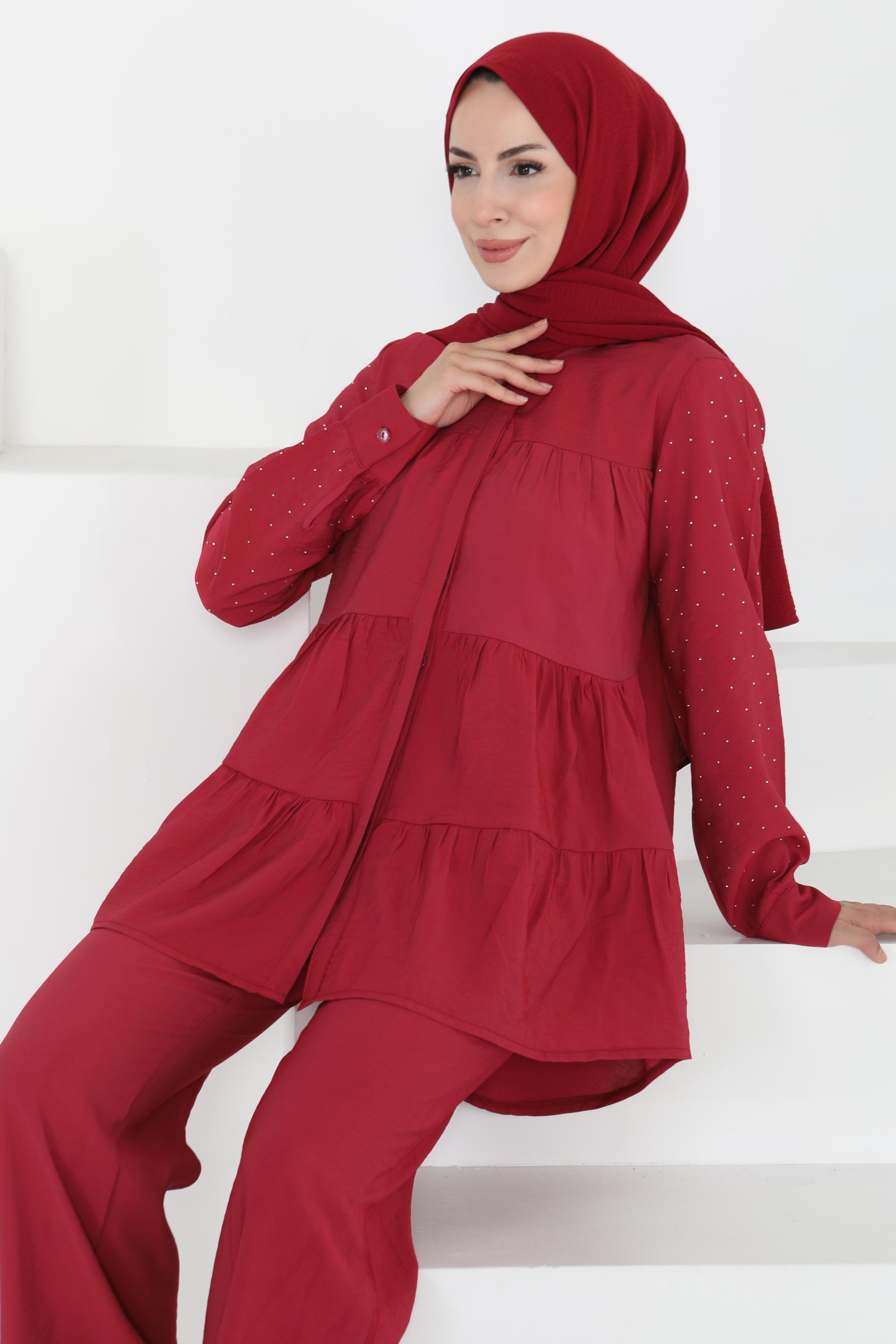 Taş Detaylı İkili Takım - 27256 - 2