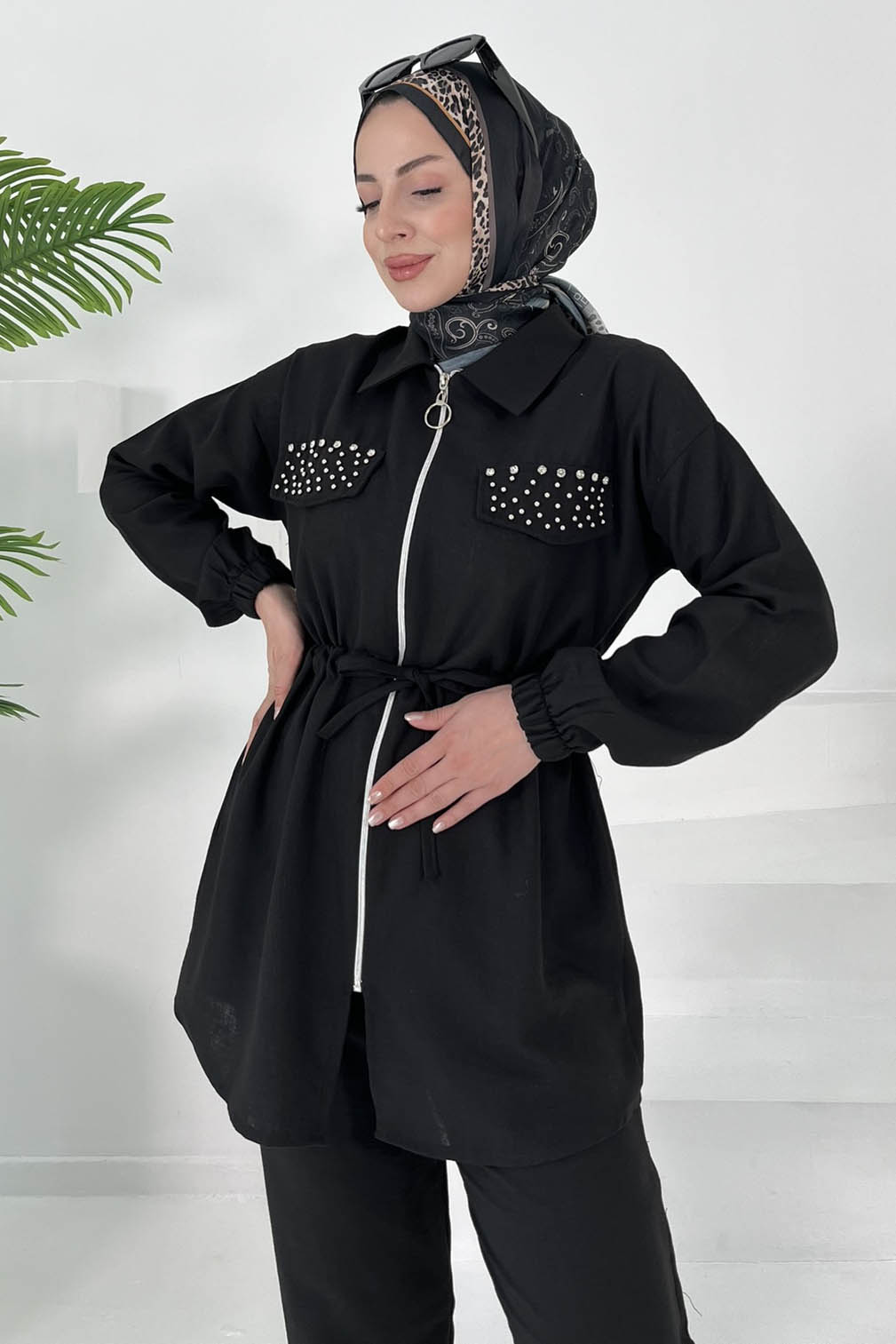 Taş Detaylı İkili Takım - 27007 - 2