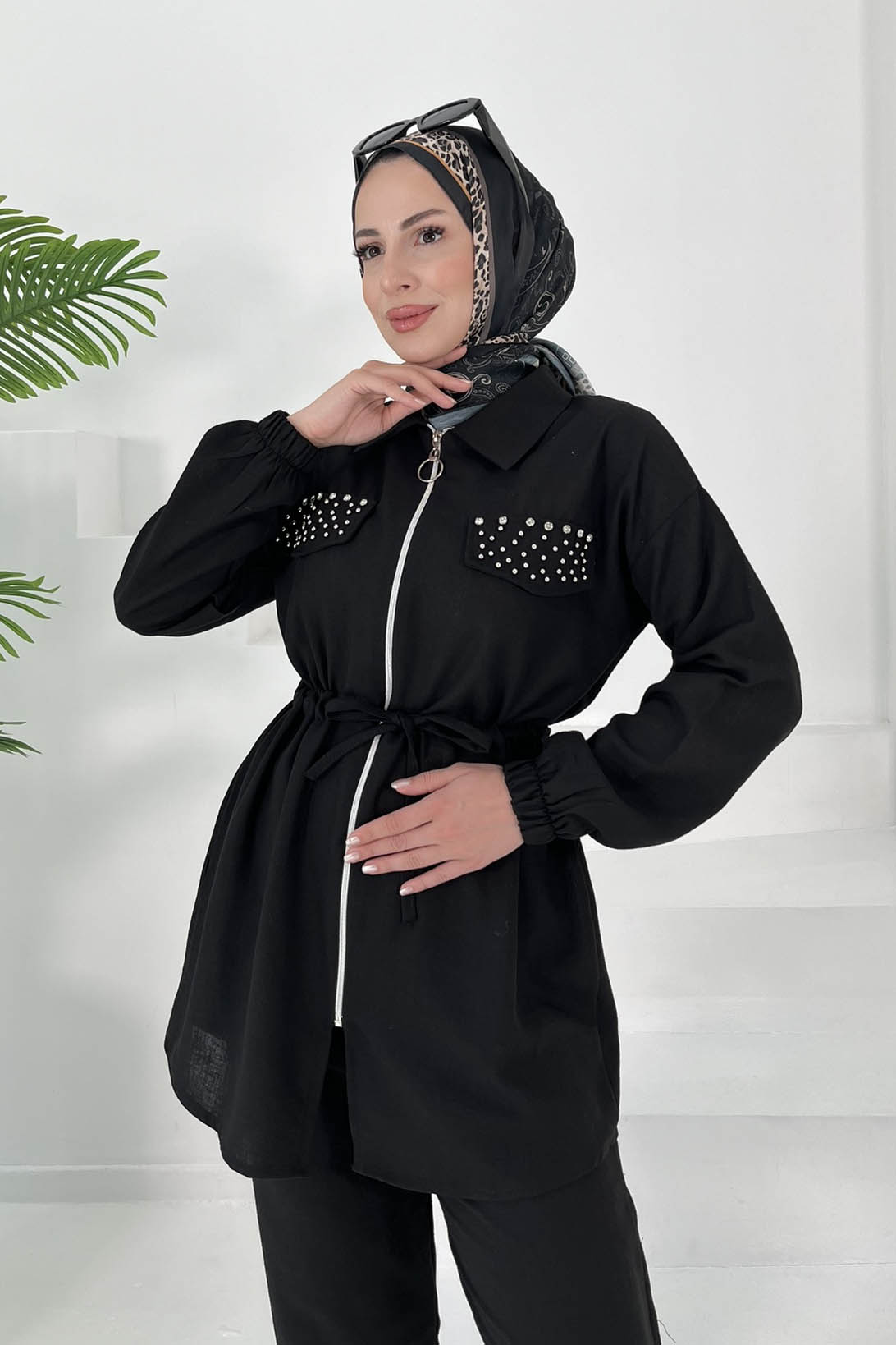 Taş Detaylı İkili Takım - 27007 - 4