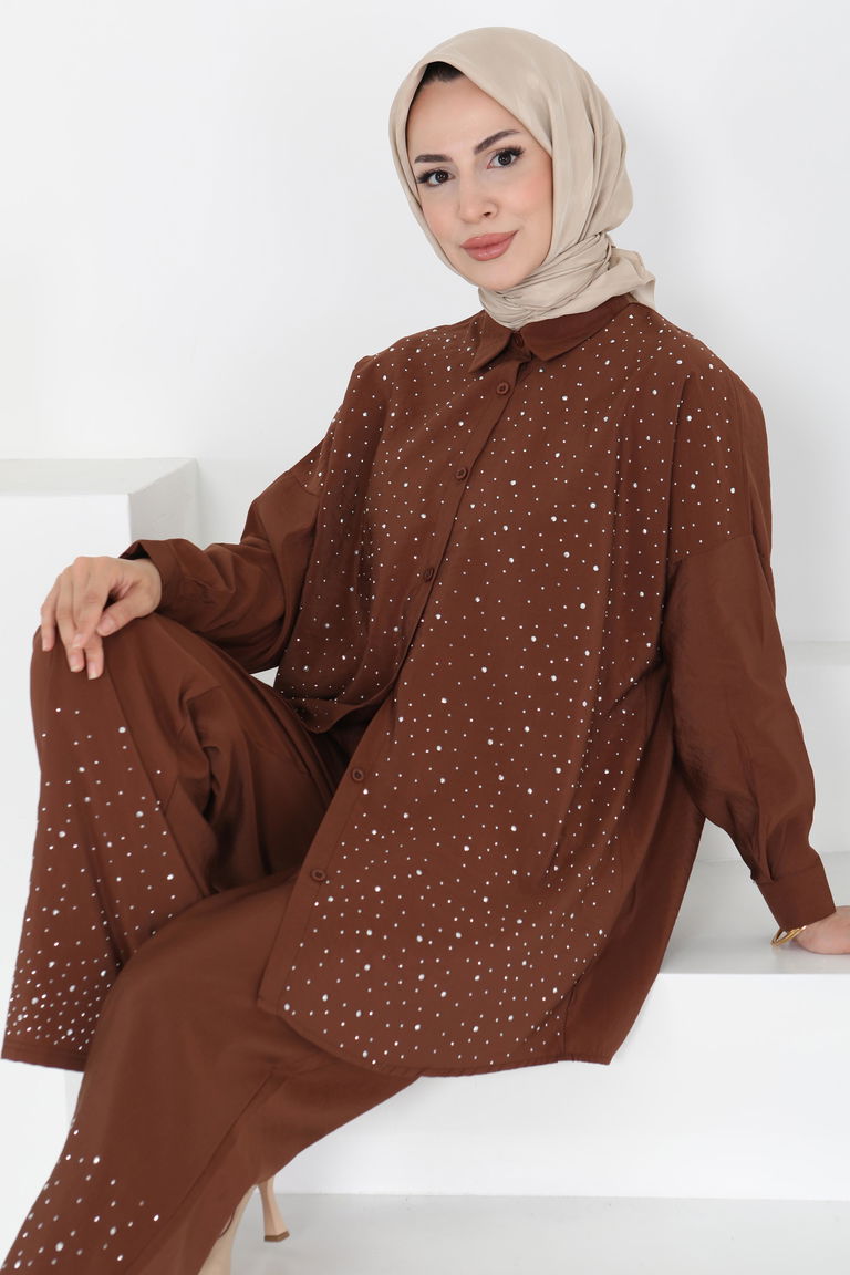 Taş Detaylı İkili Takım - 27255 - TOFİSA