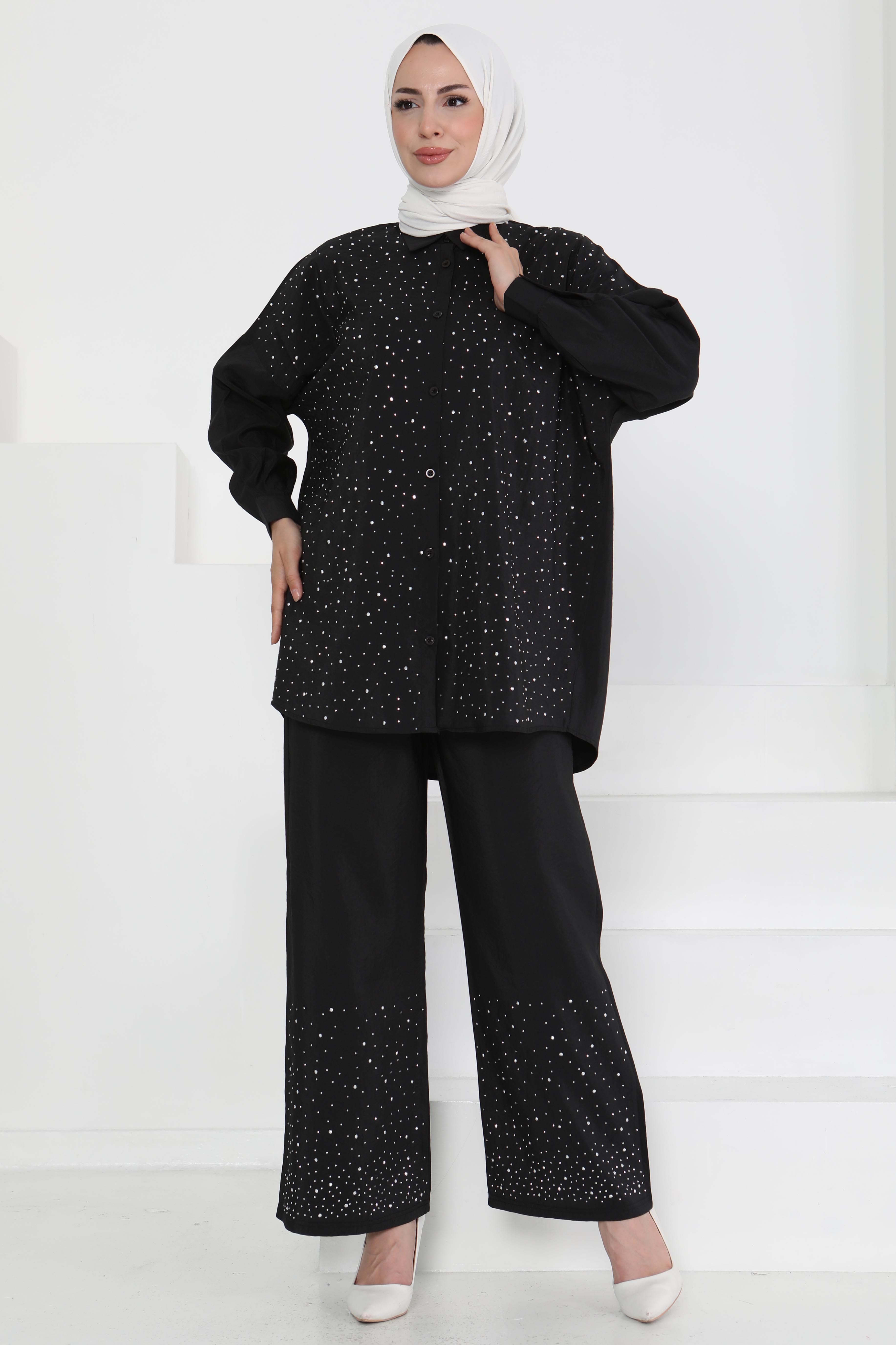 Taş Detaylı İkili Takım - 27255 - 4