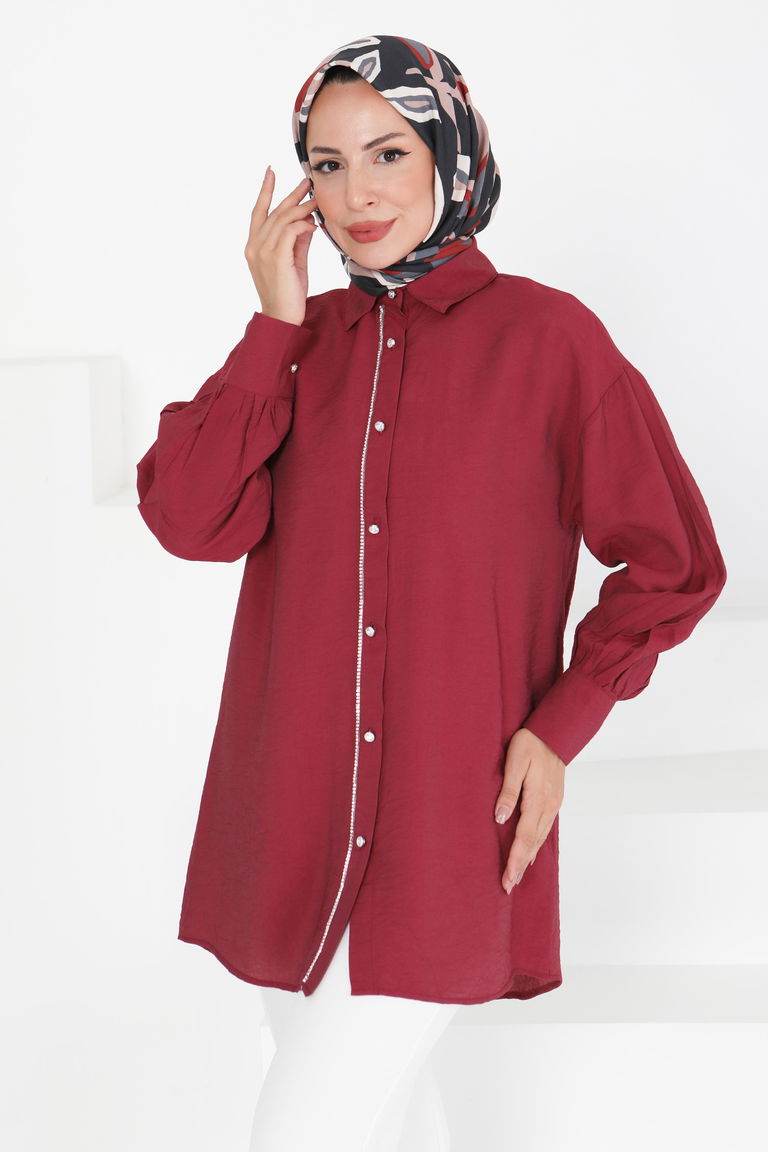 Taş Detaylı Tunik - 27432 - TOFİSA