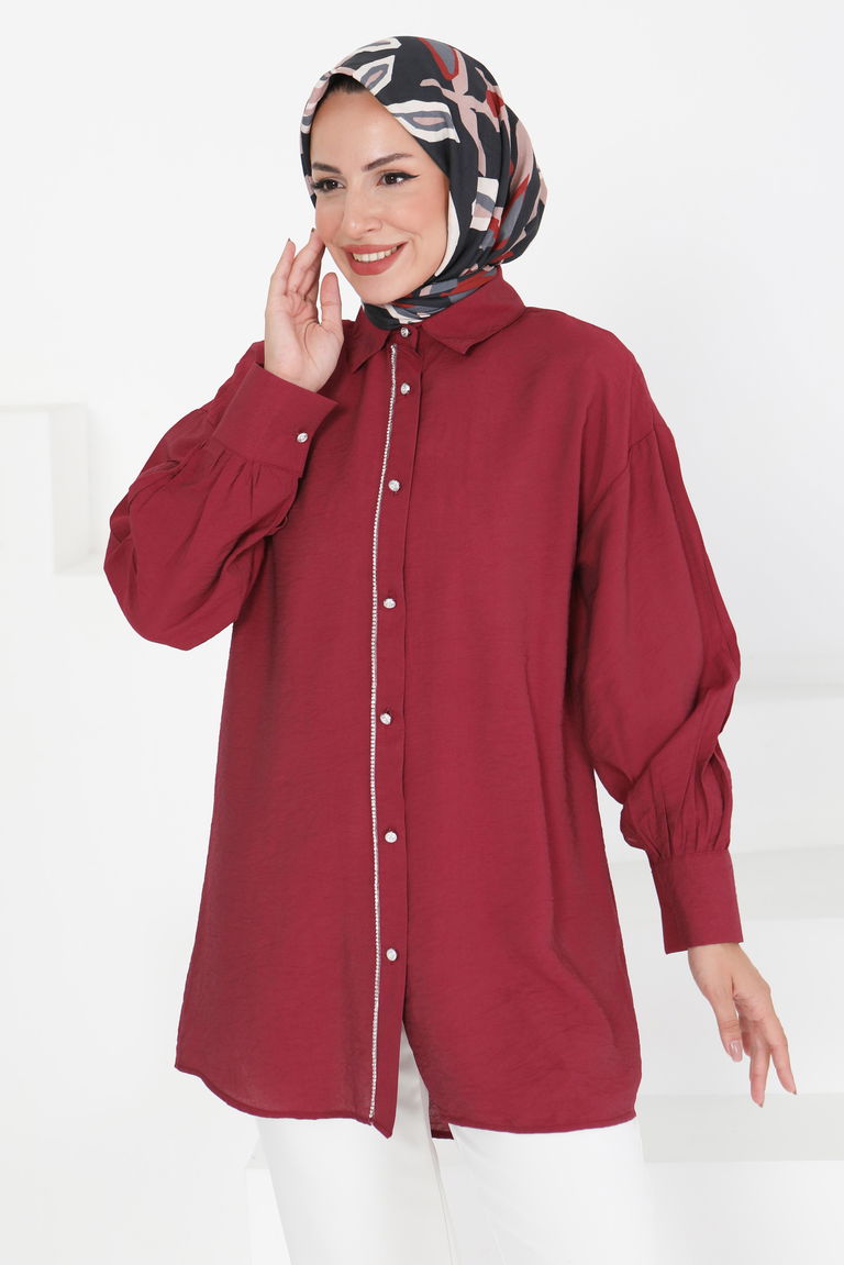 Taş Detaylı Tunik - 27432 - TOFİSA