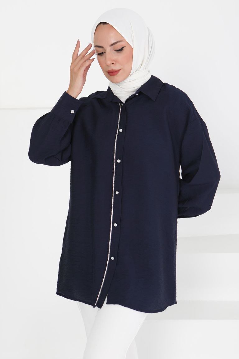 Taş Detaylı Tunik - 27432 - TOFİSA