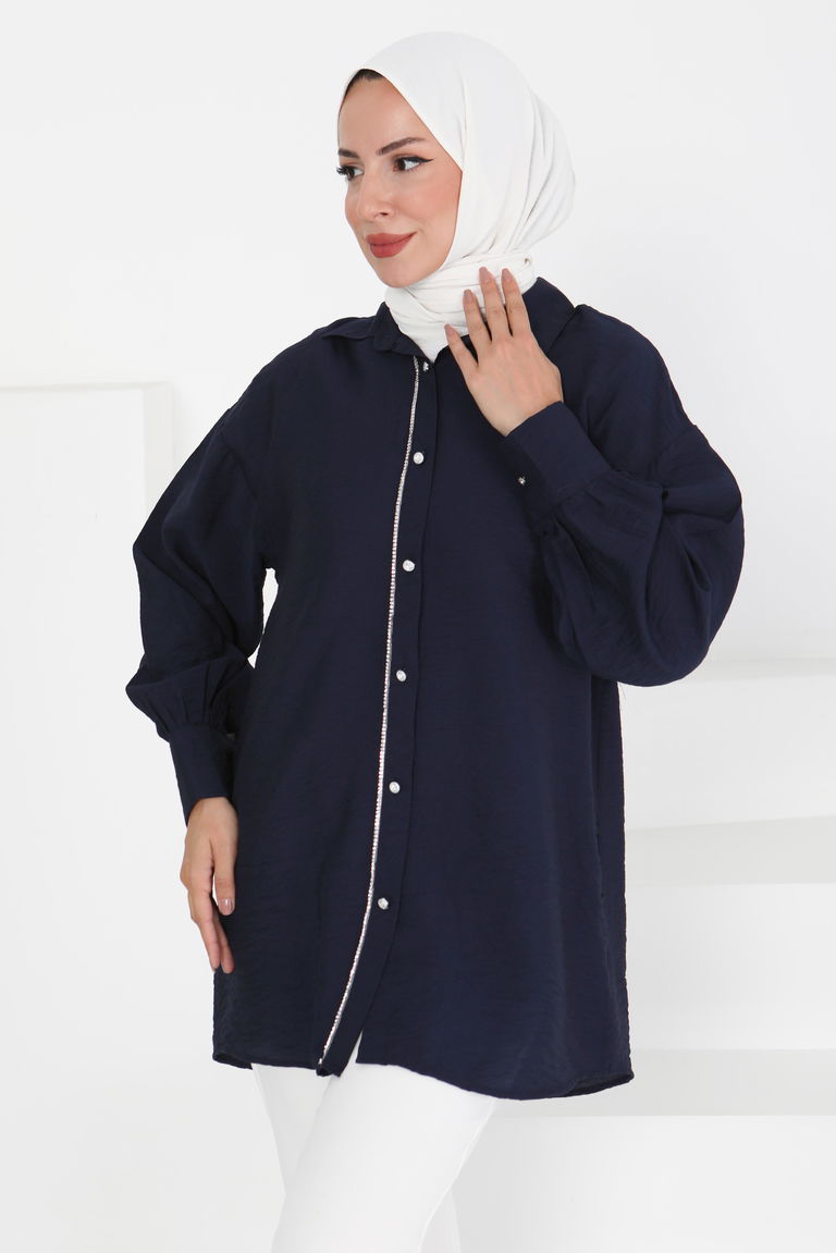 Taş Detaylı Tunik - 27432 - TOFİSA