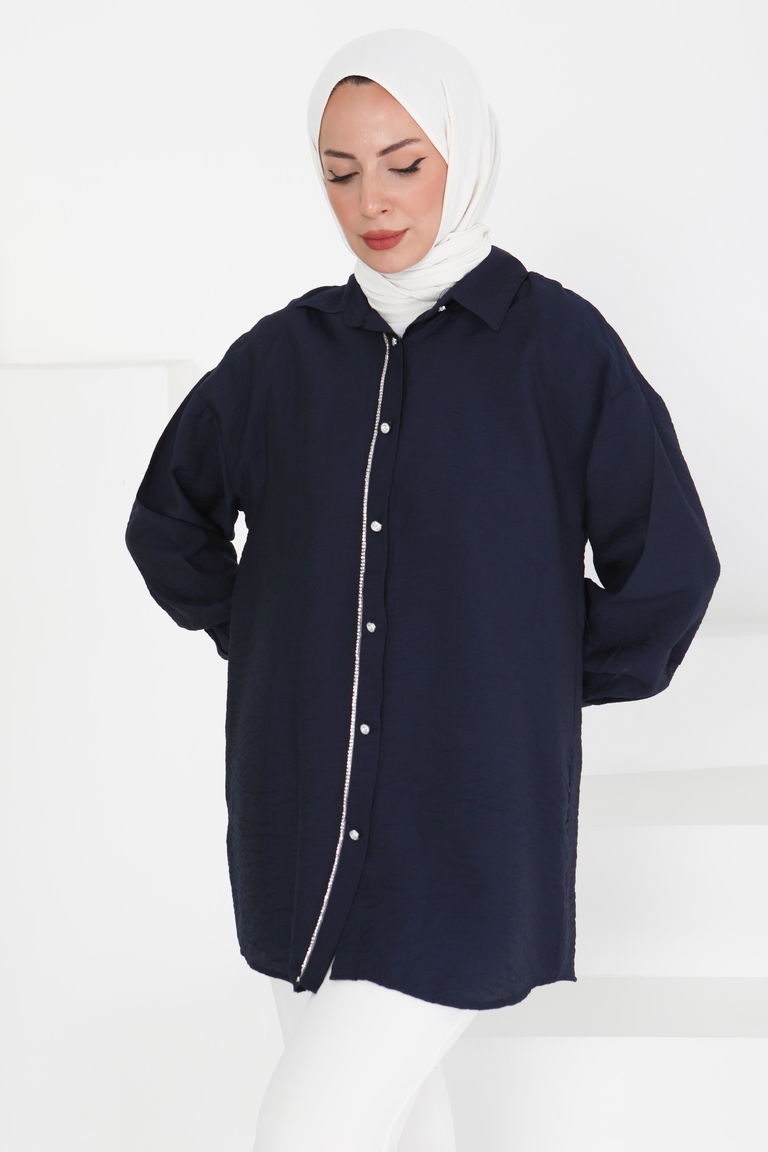 Taş Detaylı Tunik - 27432 - TOFİSA