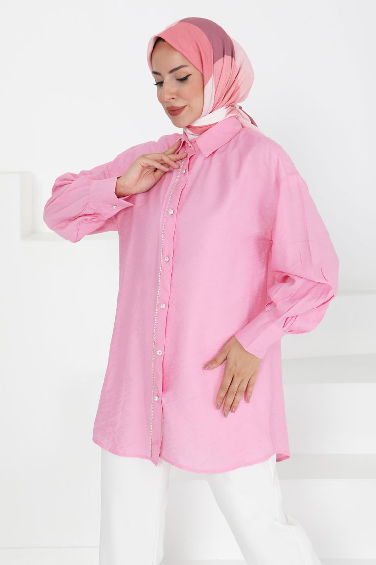 Taş Detaylı Tunik - 27432 - TOFİSA