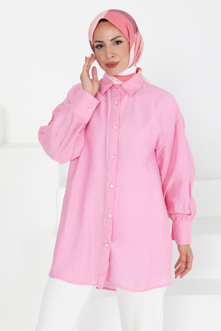 Taş Detaylı Tunik - 27432 - TOFİSA