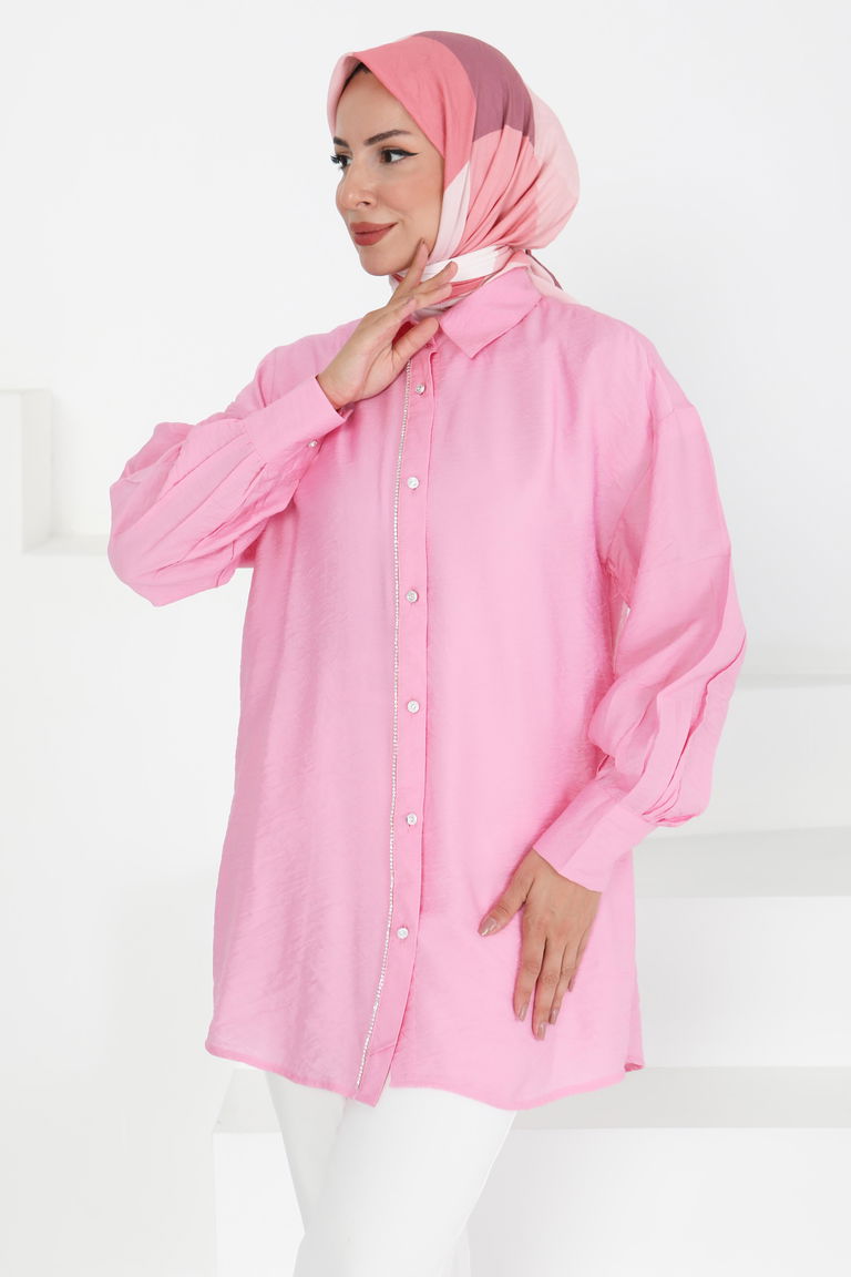 Taş Detaylı Tunik - 27432 - TOFİSA