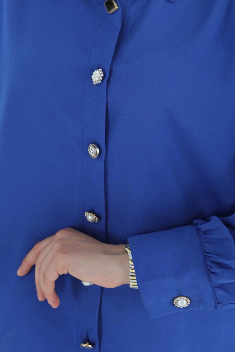 Taş Düğmeli Gömlek - 27245 - TOFİSA