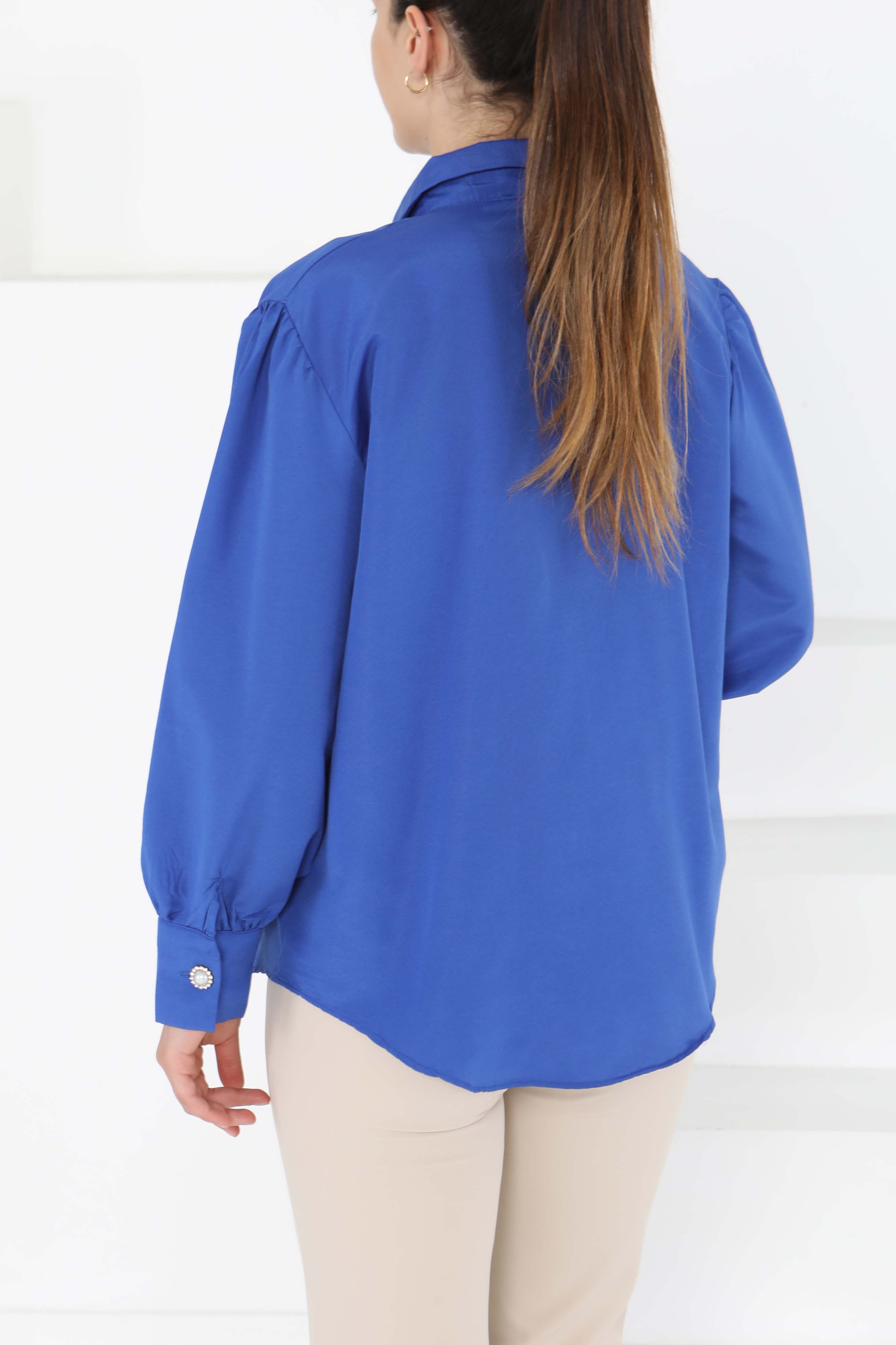 Taş Düğmeli Gömlek - 27245 - 6