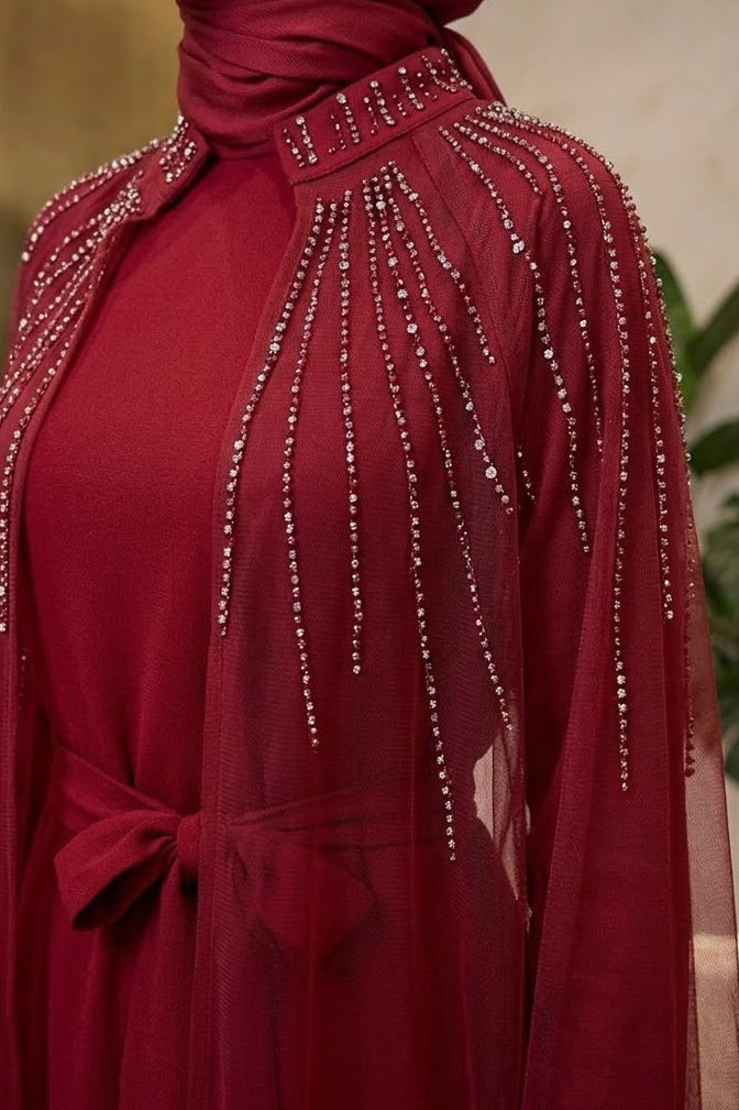 Taş Payet İkili Takım Bordo - 28785-BORDO - 3