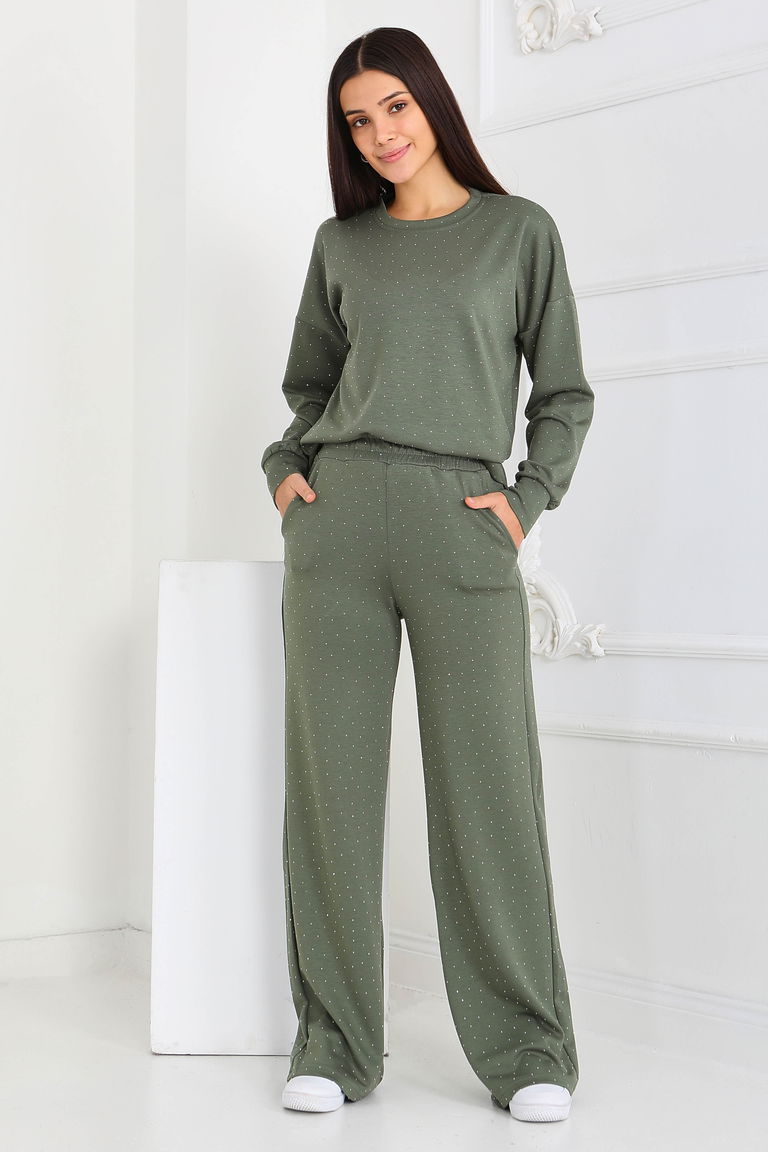 Taşlı Modal İkili Takım - 27868-HAKI - TOFİSA