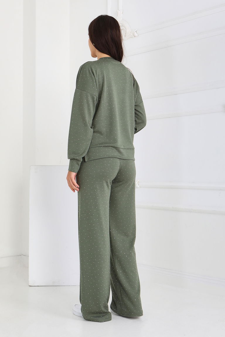 Taşlı Modal İkili Takım - 27868-HAKI - TOFİSA