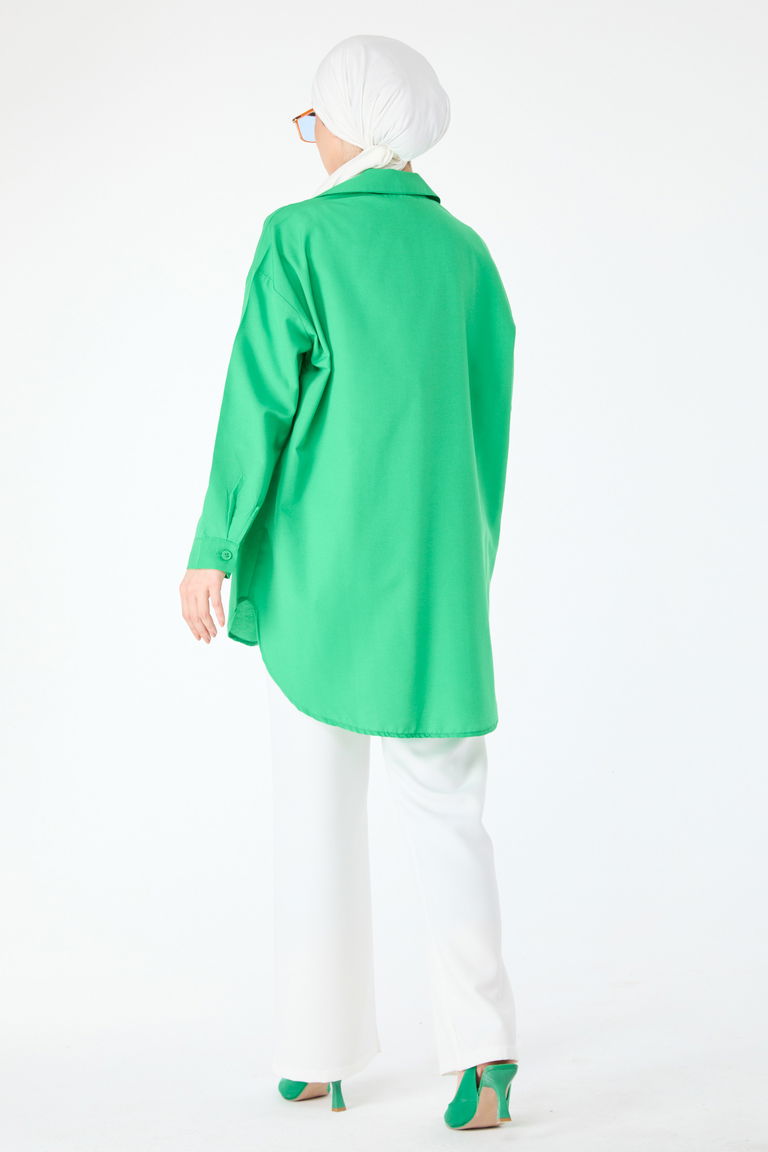Tek Cepli Gömlek Yesil - 27087 - TOFİSA