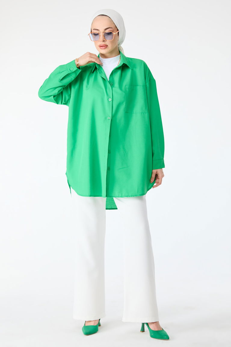 Tek Cepli Gömlek Yesil - 27087 - TOFİSA