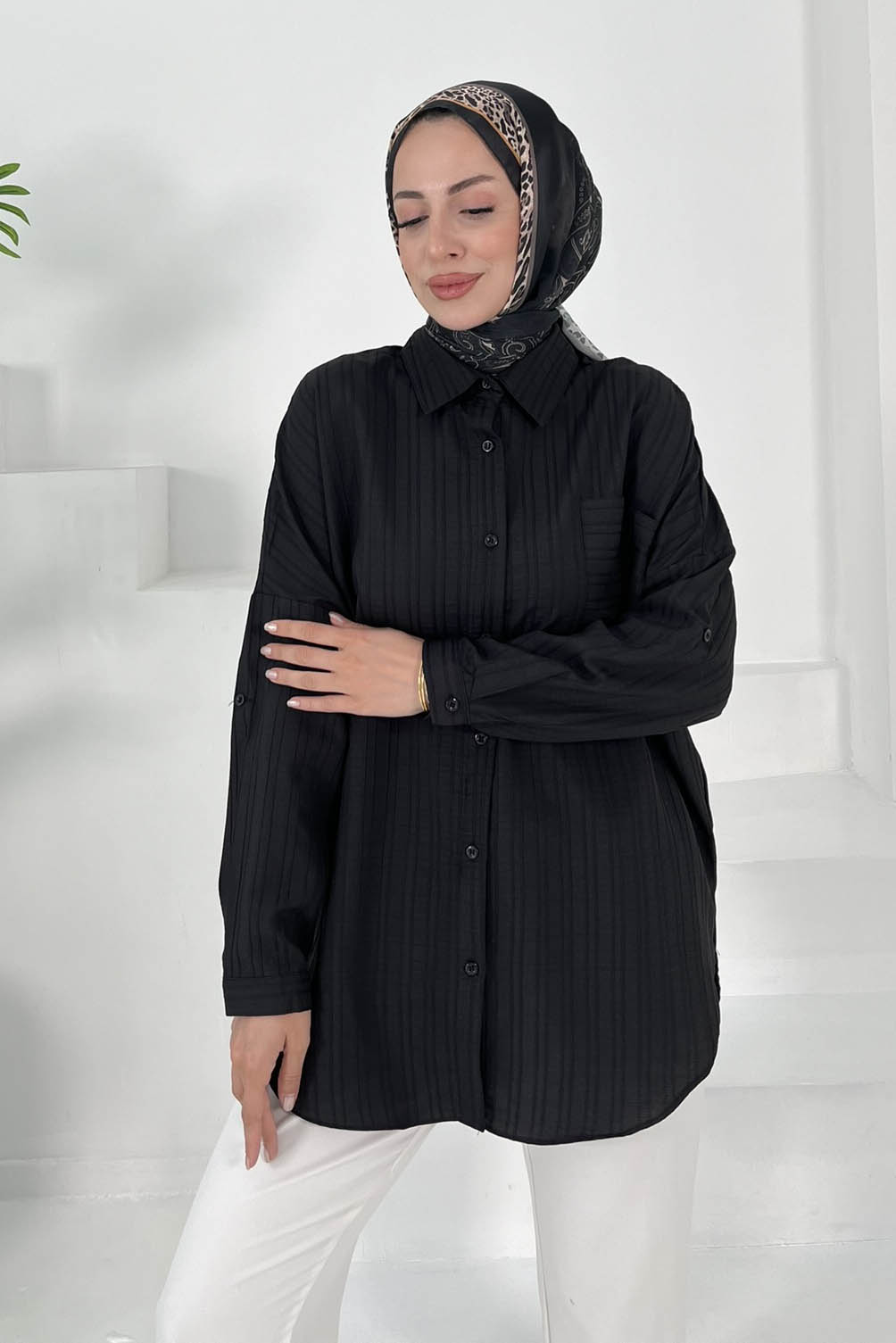 Tek Cepli Tunik Siyah - 27018 - 1
