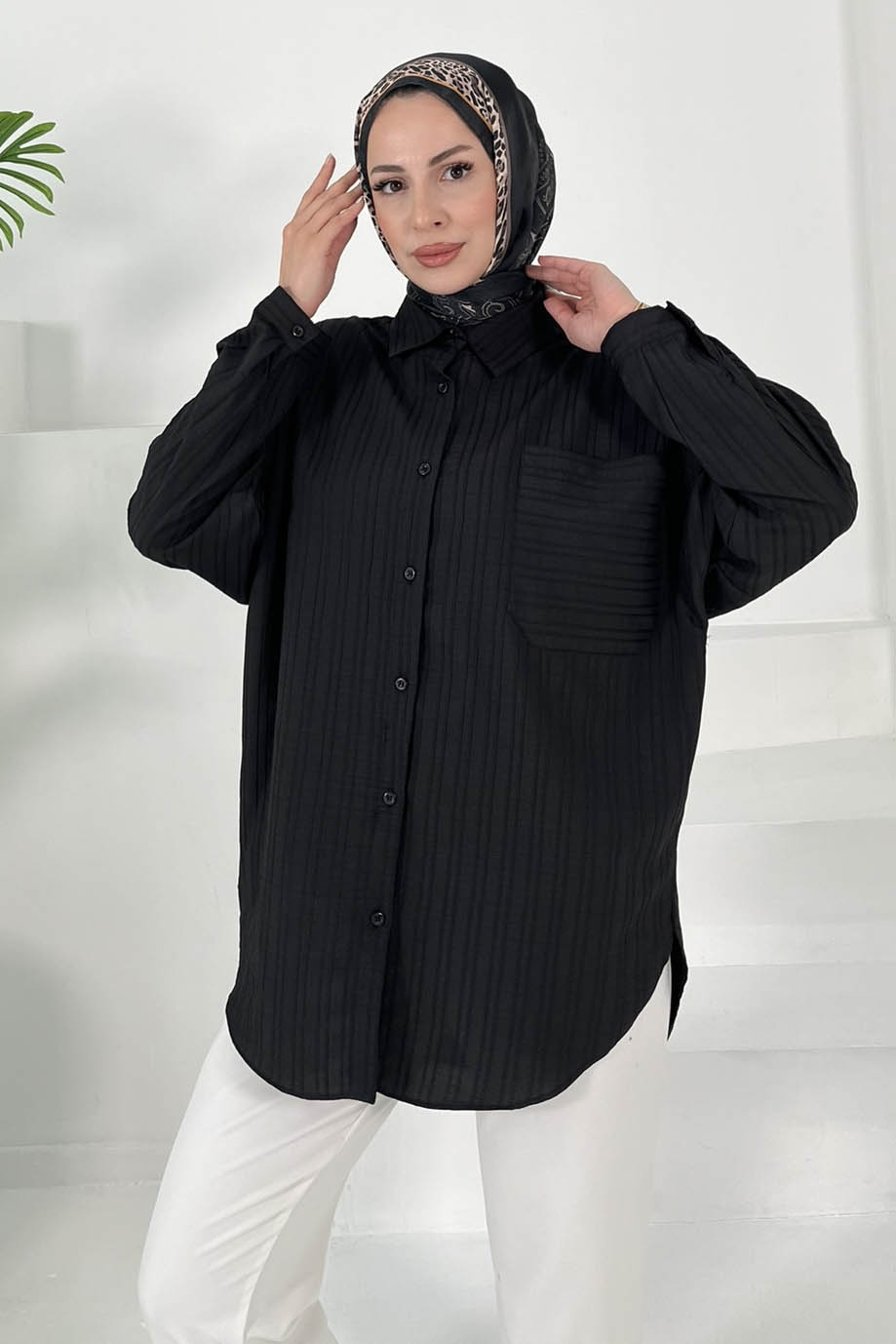 Tek Cepli Tunik Siyah - 27018 - 3