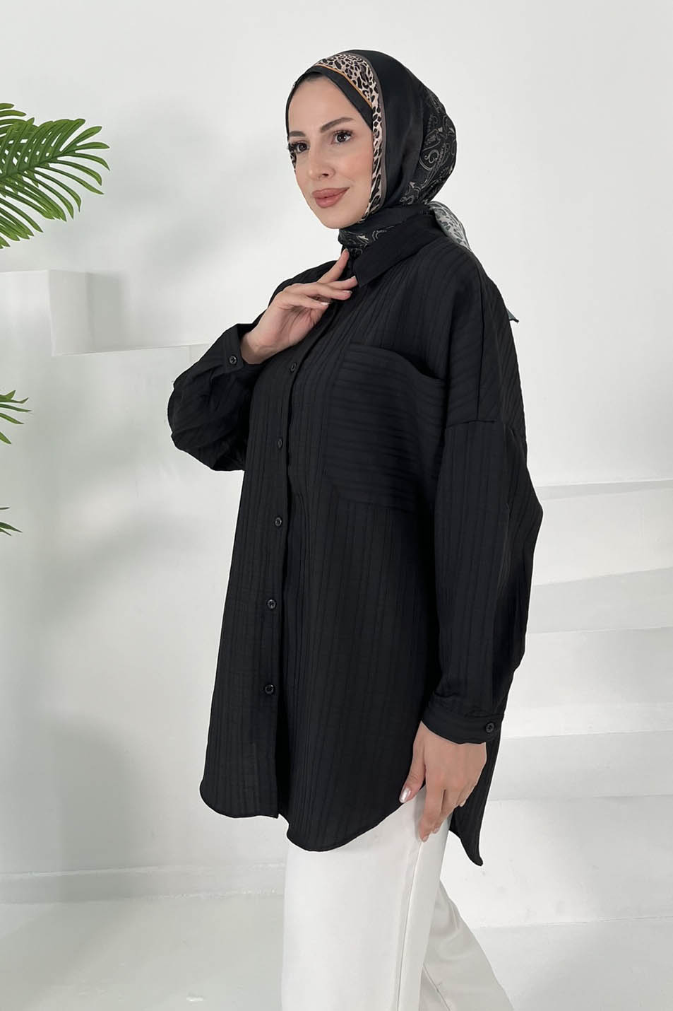 Tek Cepli Tunik Siyah - 27018 - 4