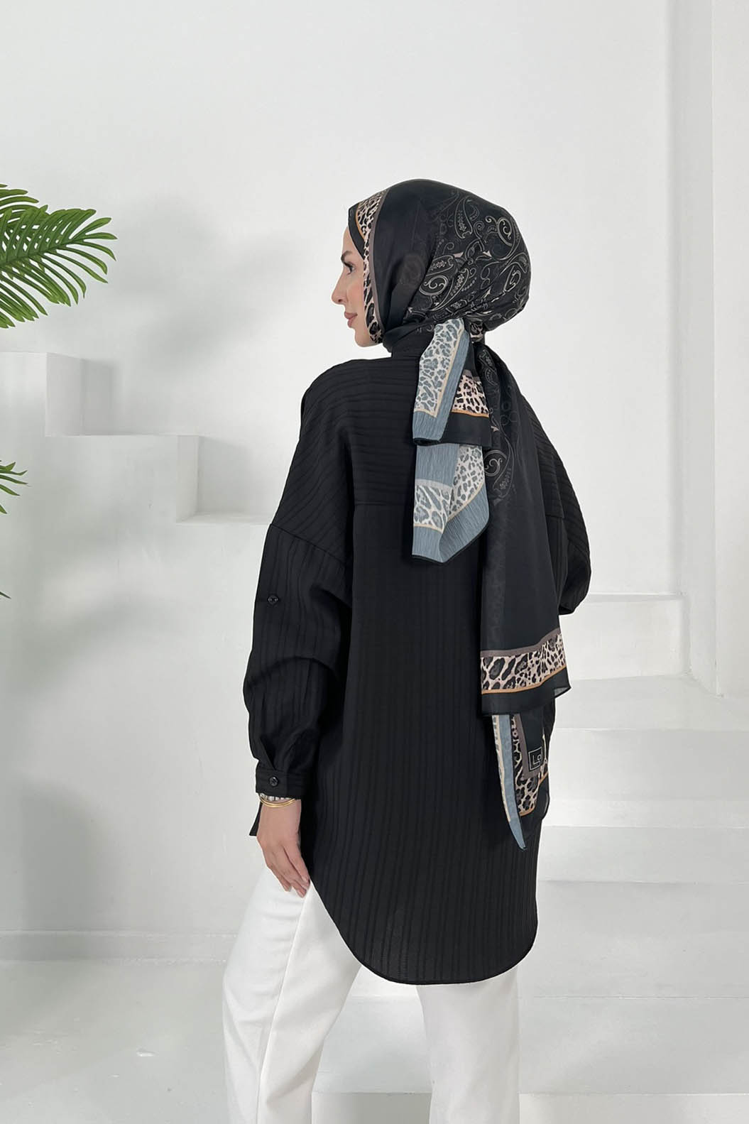 Tek Cepli Tunik Siyah - 27018 - 5