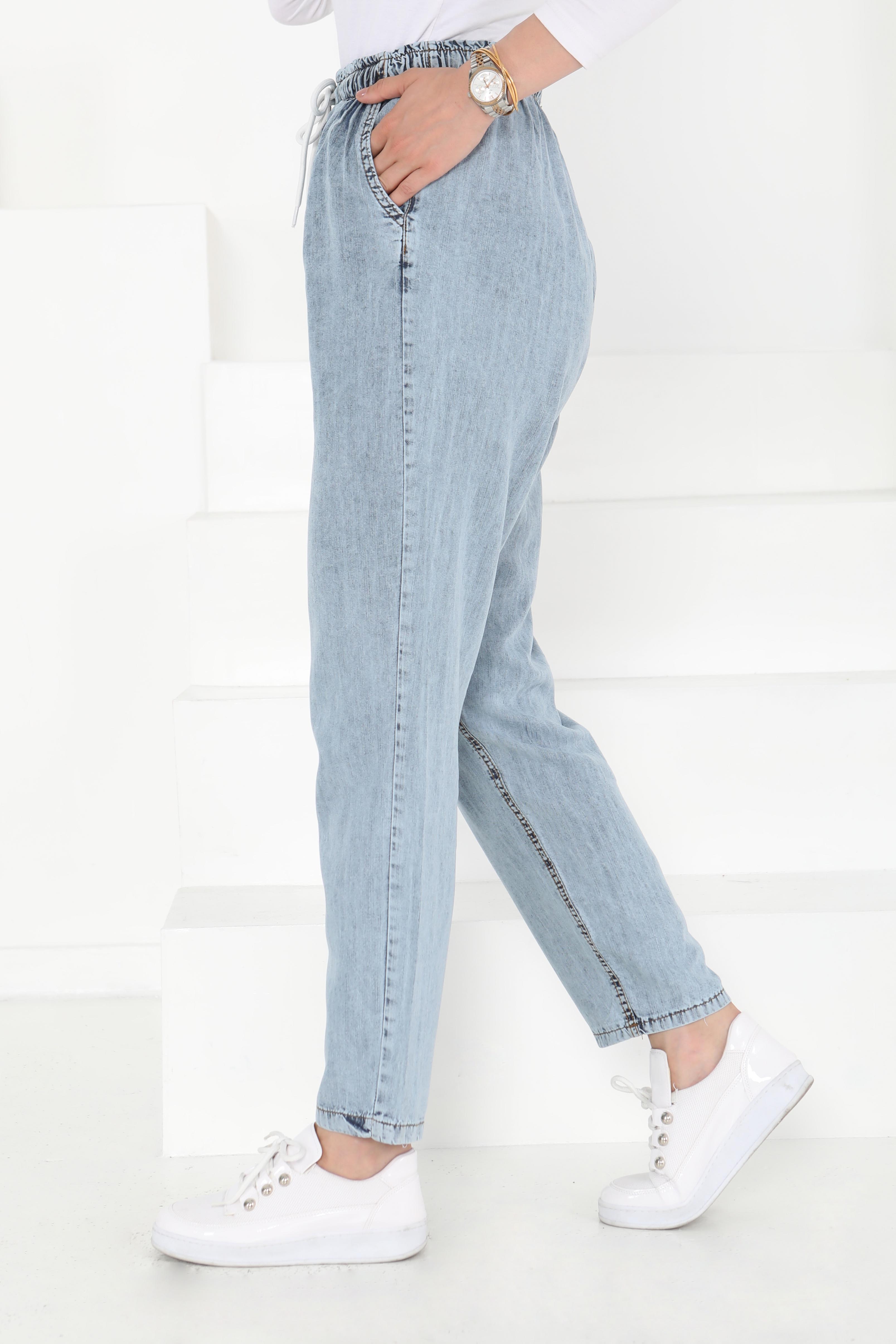 Tensel Pantolon Acik Mavi - 27163 - 4