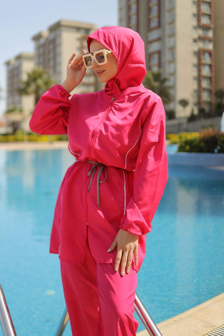 Tesettür Mayo Takımı Fusya - 27096 - TOFİSA