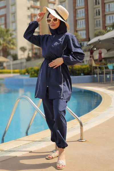 Tesettür Mayo Takımı Lacivert - 27096 