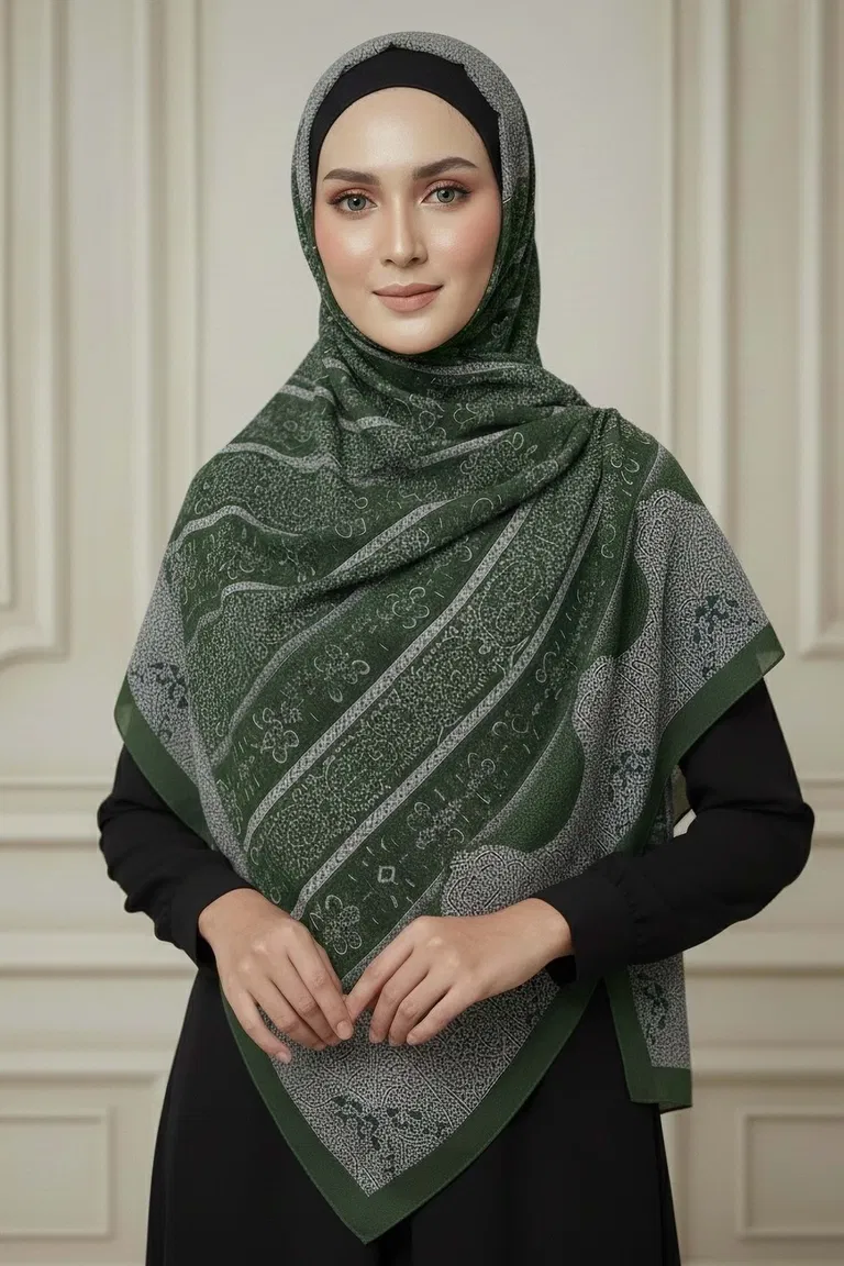 The Mystic Ethnica Serisi Pamuk Şal - 28110-HAKI - TOFİSA