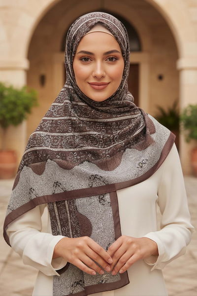 The Mystic Ethnica Serisi Pamuk Şal - 28110-VIZON 