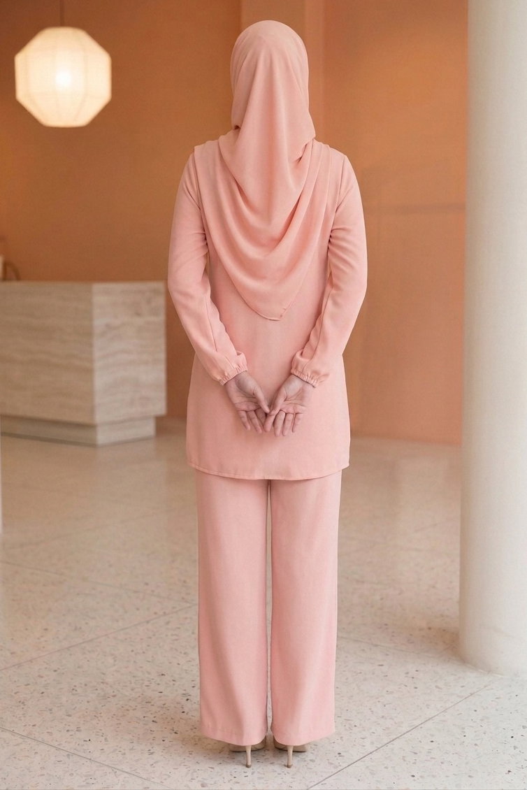 Toka Detaylı Dokuma Viskon İkili Takım - 2093-PUDRA - 3