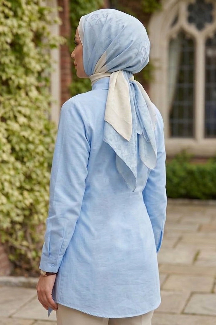 Toka Kuşak Detaylı Tunik Bebe Mavi - 28728-BEBE-MAVI - 3