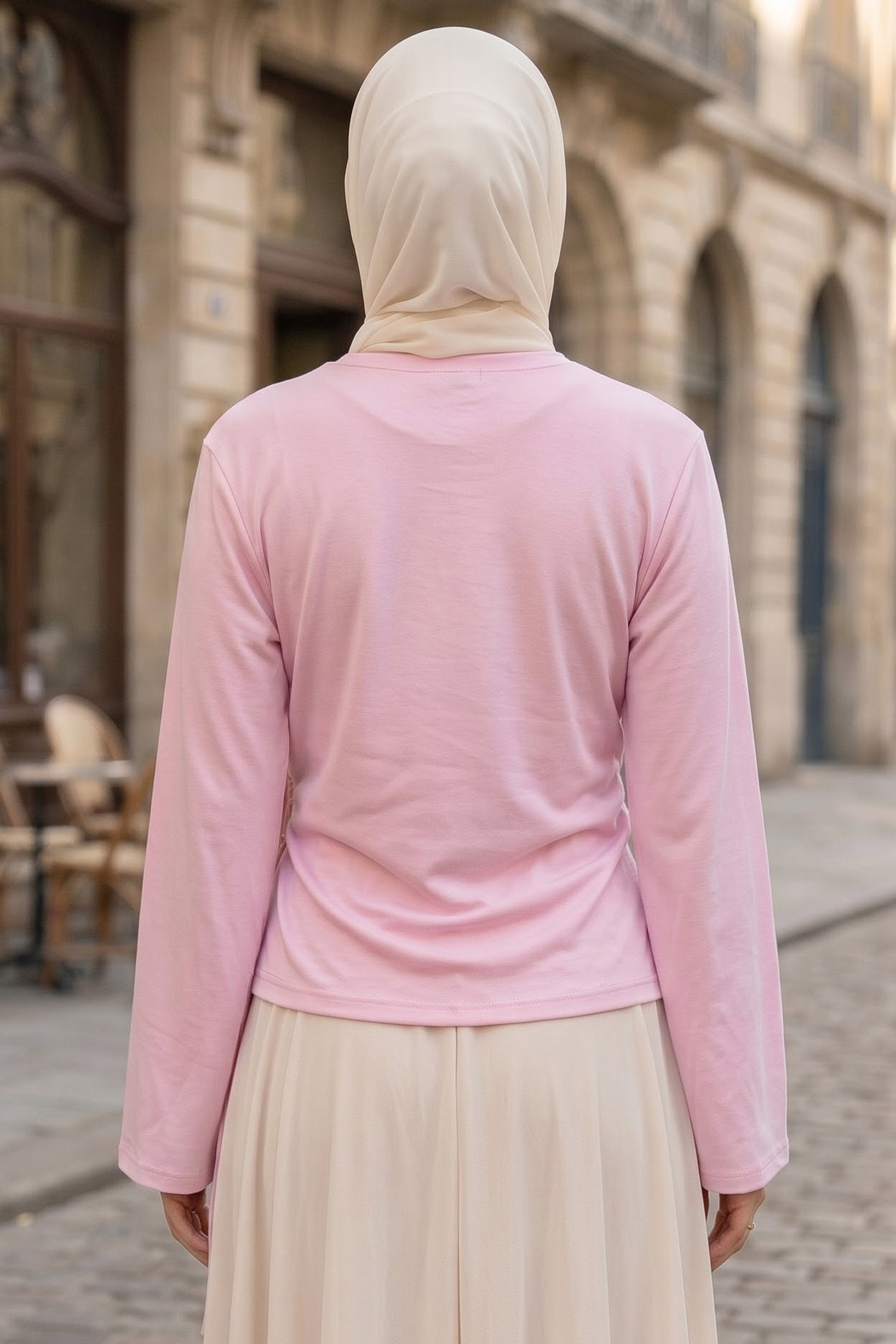 Tokalı Geniş Kollu Bluz Pembe - 29008-PEMBE - 3