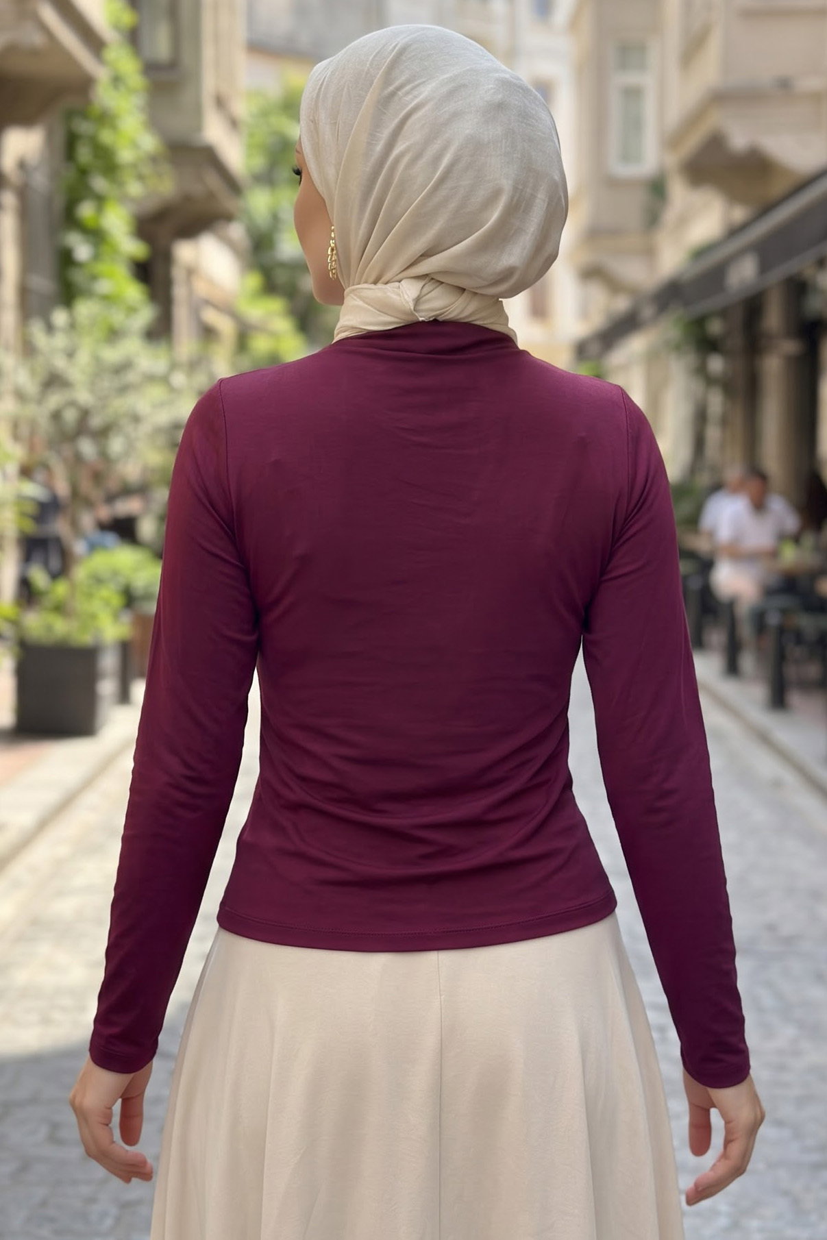 Tokalı Sendy Bluz Bordo - 28896-BORDO - 3