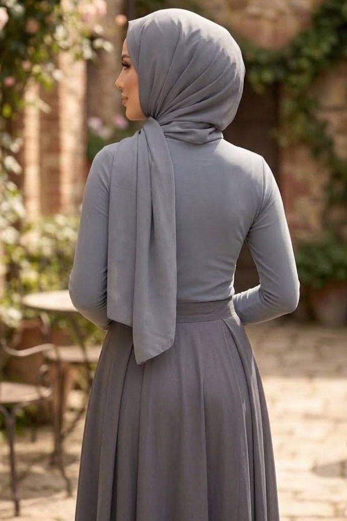 Tokalı Sendy Bluz Gri - 28896-GRI - 3