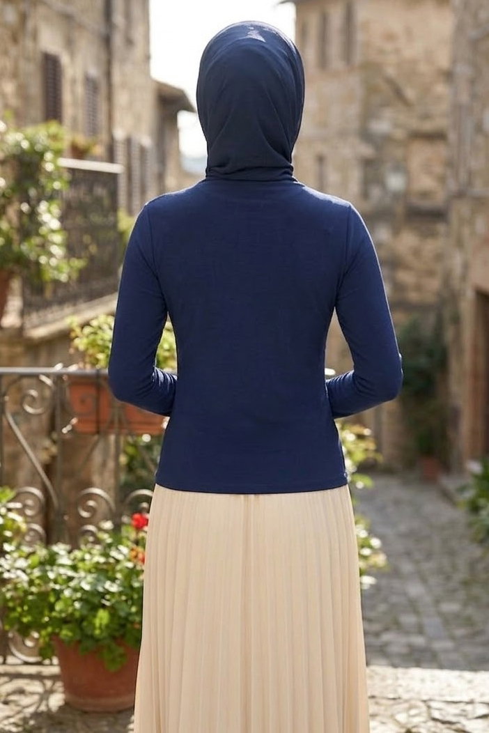 Tokalı Sendy Bluz Lacivert - 28896-LACIVERT - 4