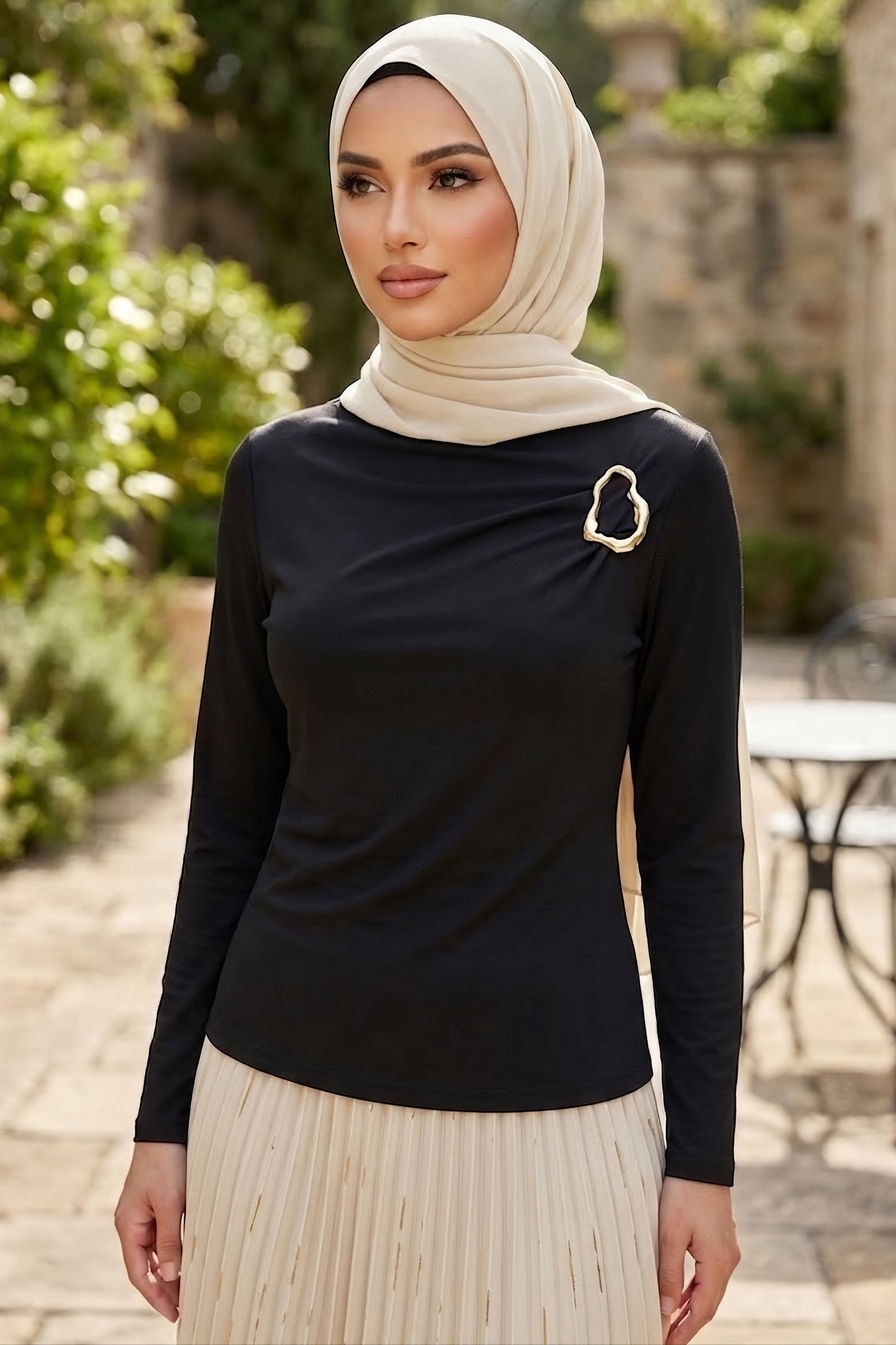 Tokalı Sendy Bluz Siyah - 28896-SIYAH - 1